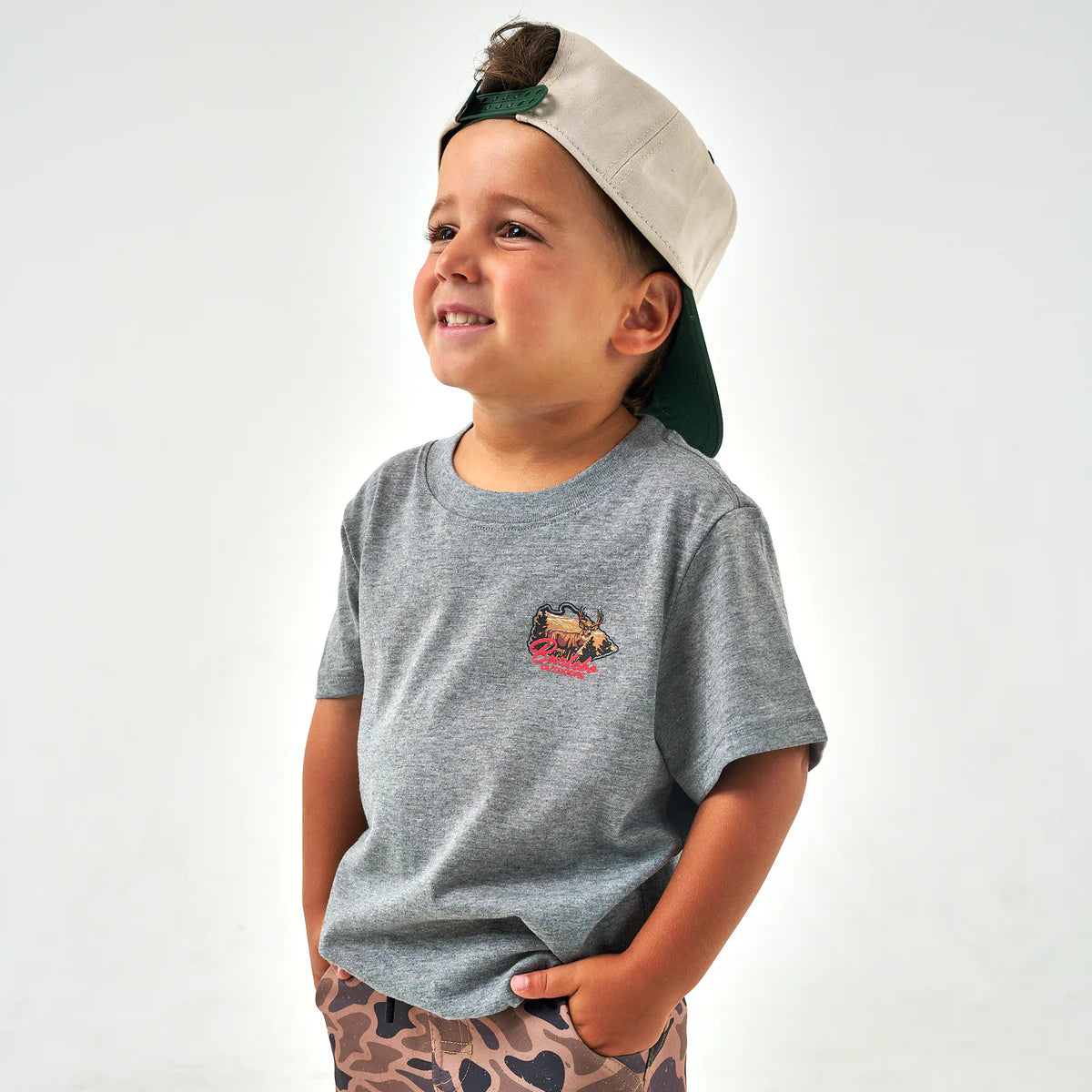 Youth Tee | Hill Country Buck | Dark Heather Grey