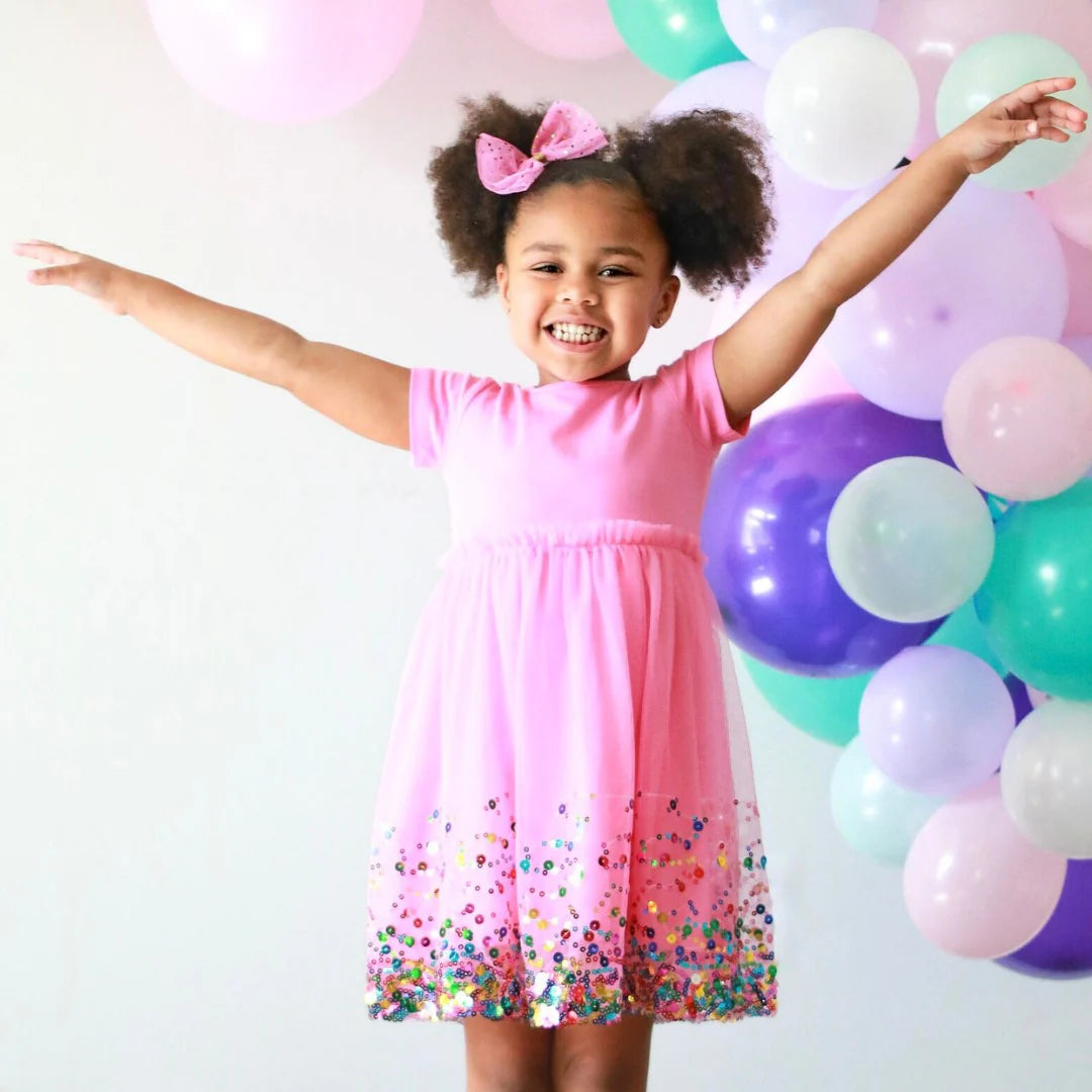 Raspberry Confetti Tutu Dress