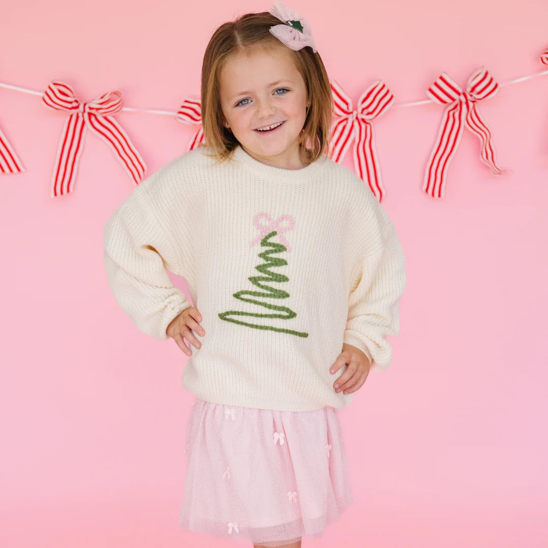 Coquette Christmas Tree Knit Sweater