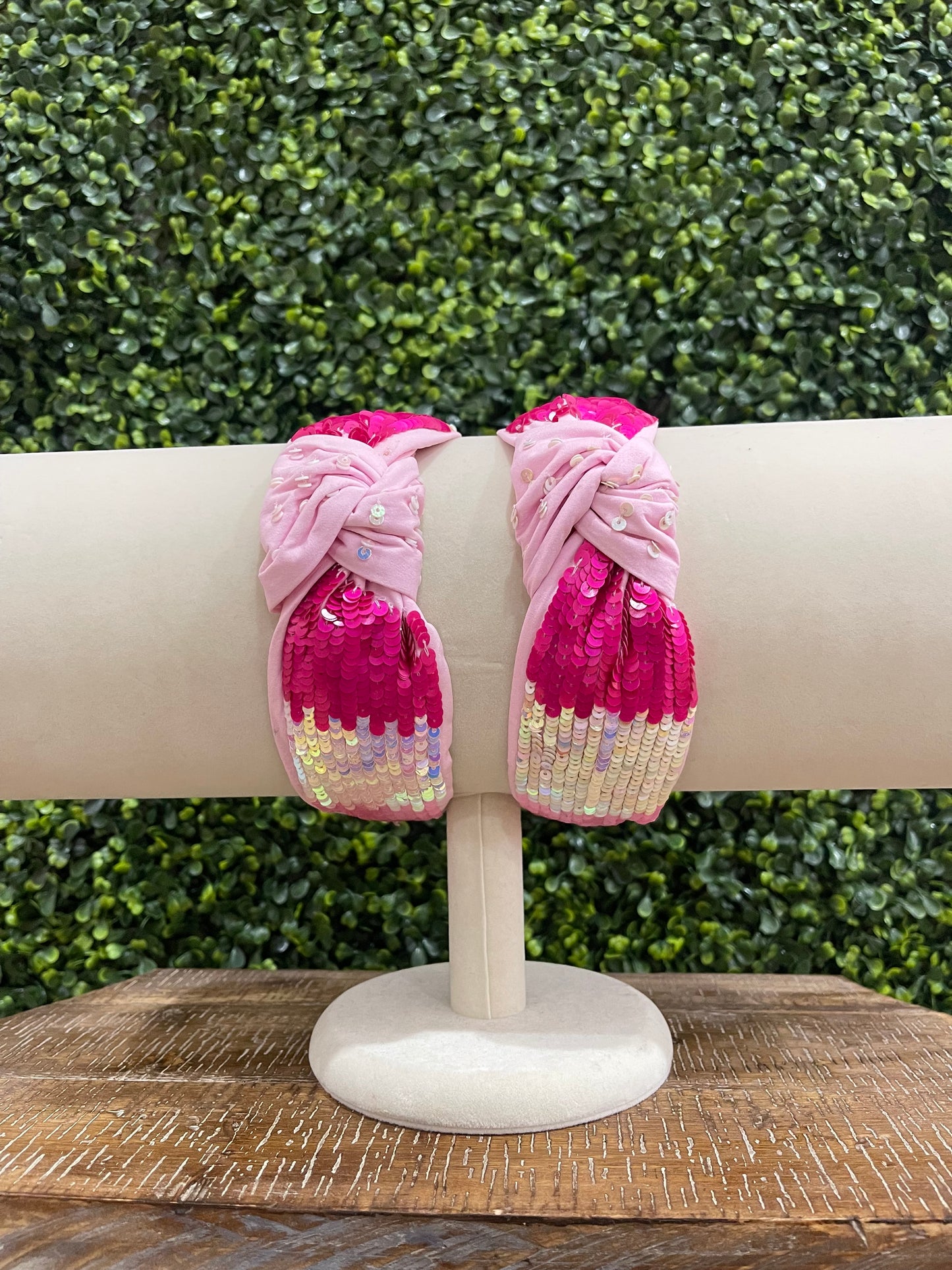 All The Pinks Sequin Headband