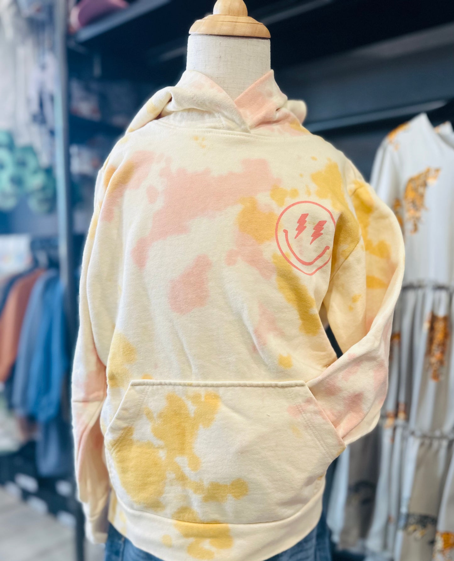 Smiley Tie Dye Hoodie Jogger Set