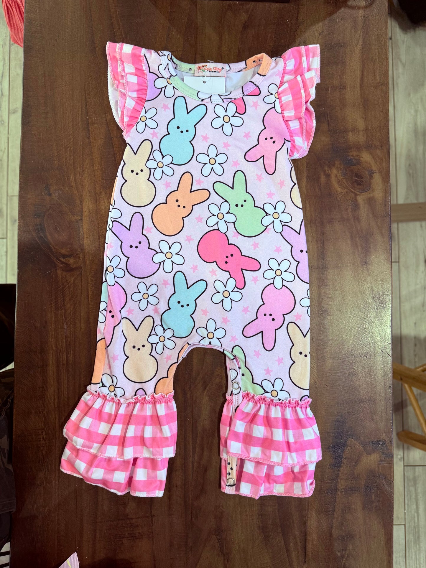 Easter Peeps Ruffle Romper