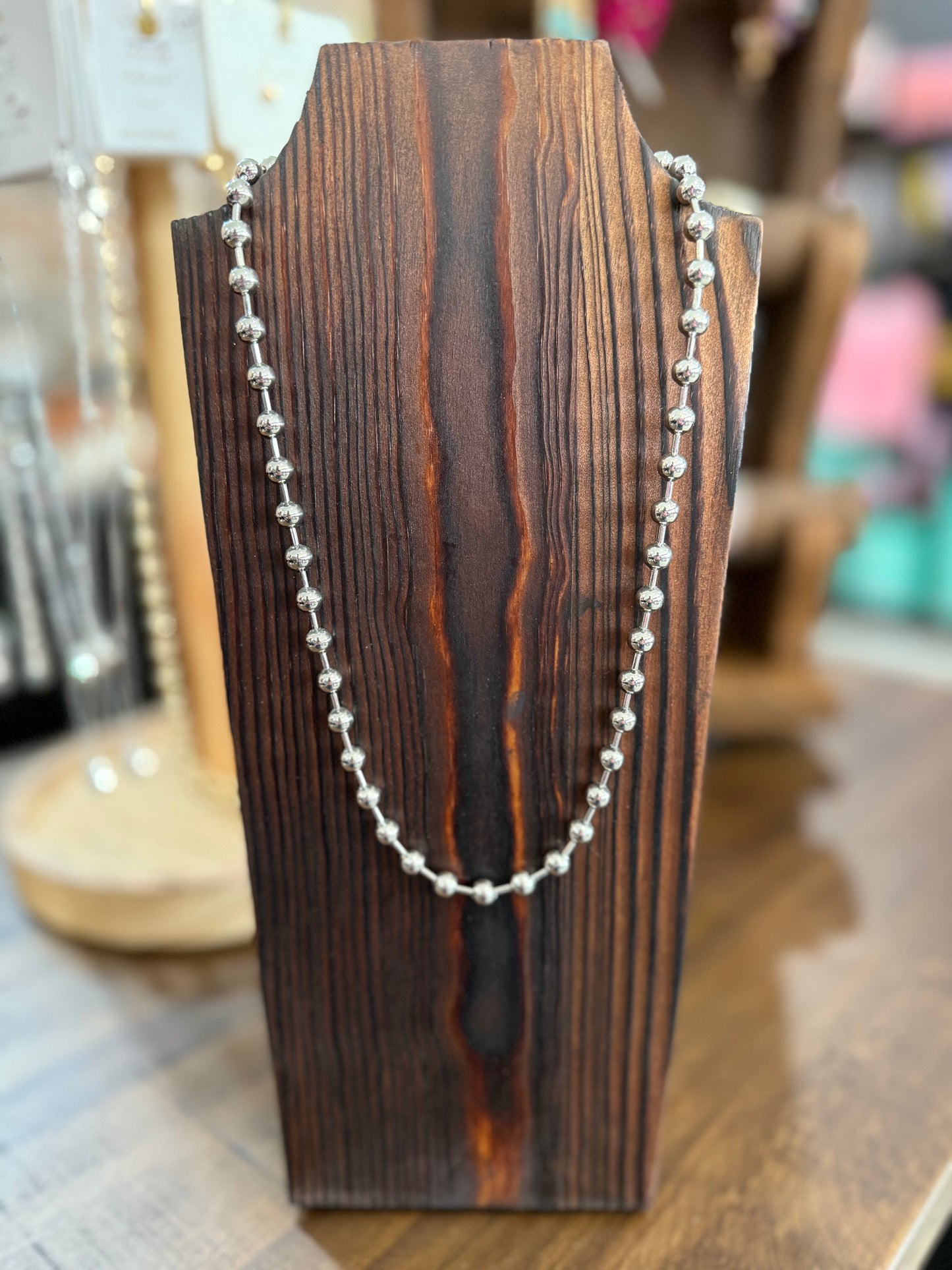 Silver Bead Necklace