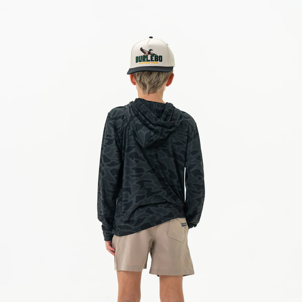 Youth Performance Hoodie | Black Camo