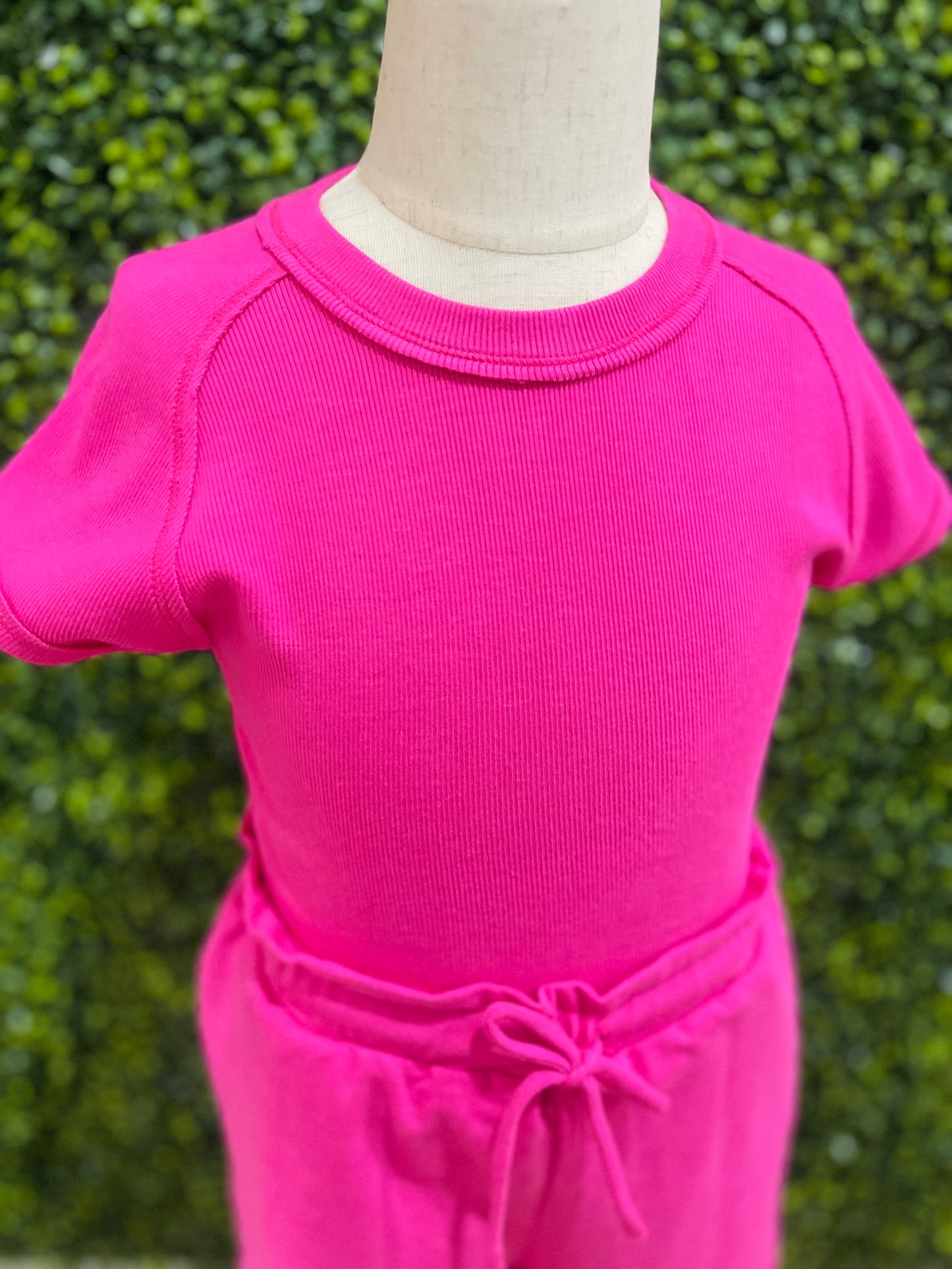 Rib Athletic Tee | Dragon Fruit
