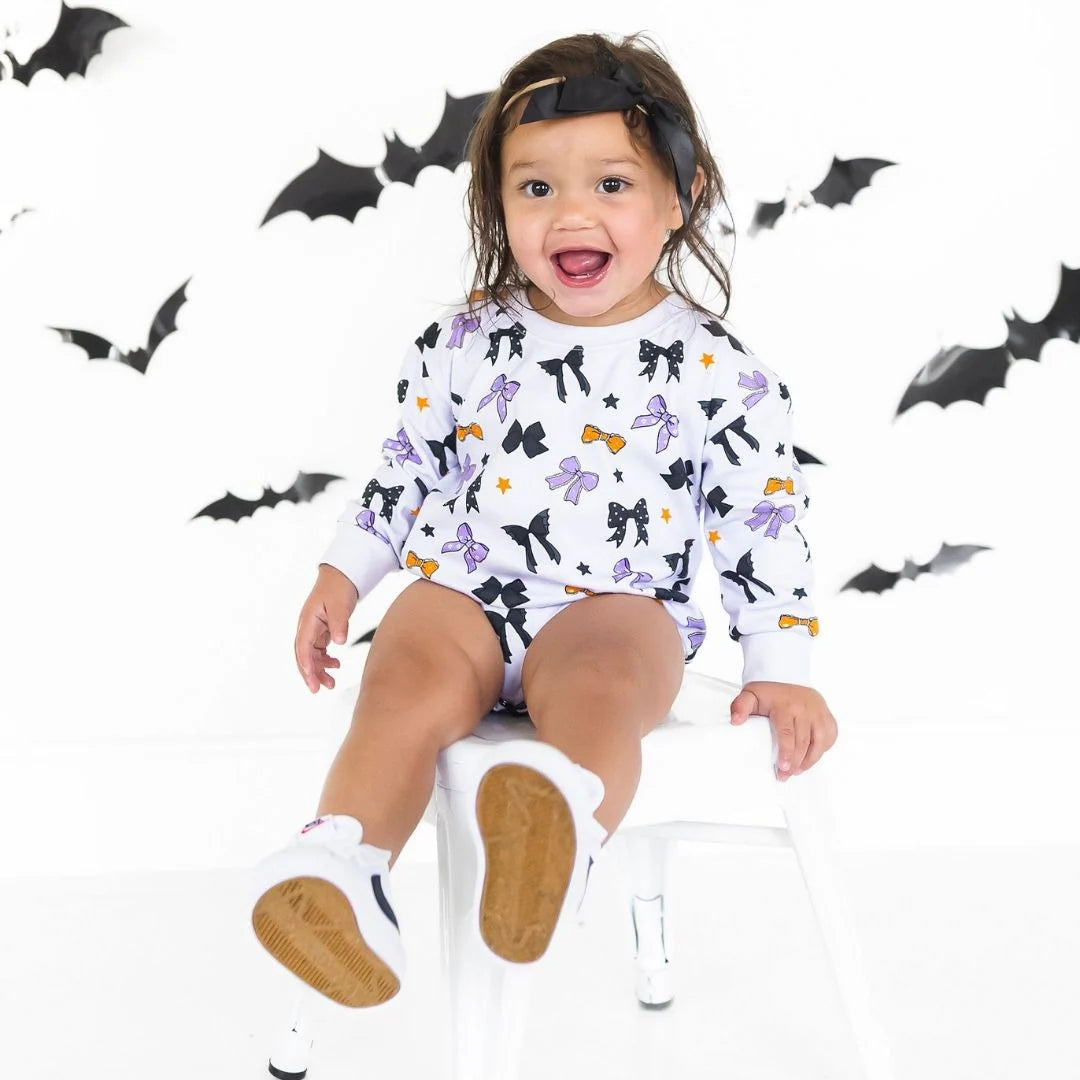 Bat Halloween Bow Baby Headband