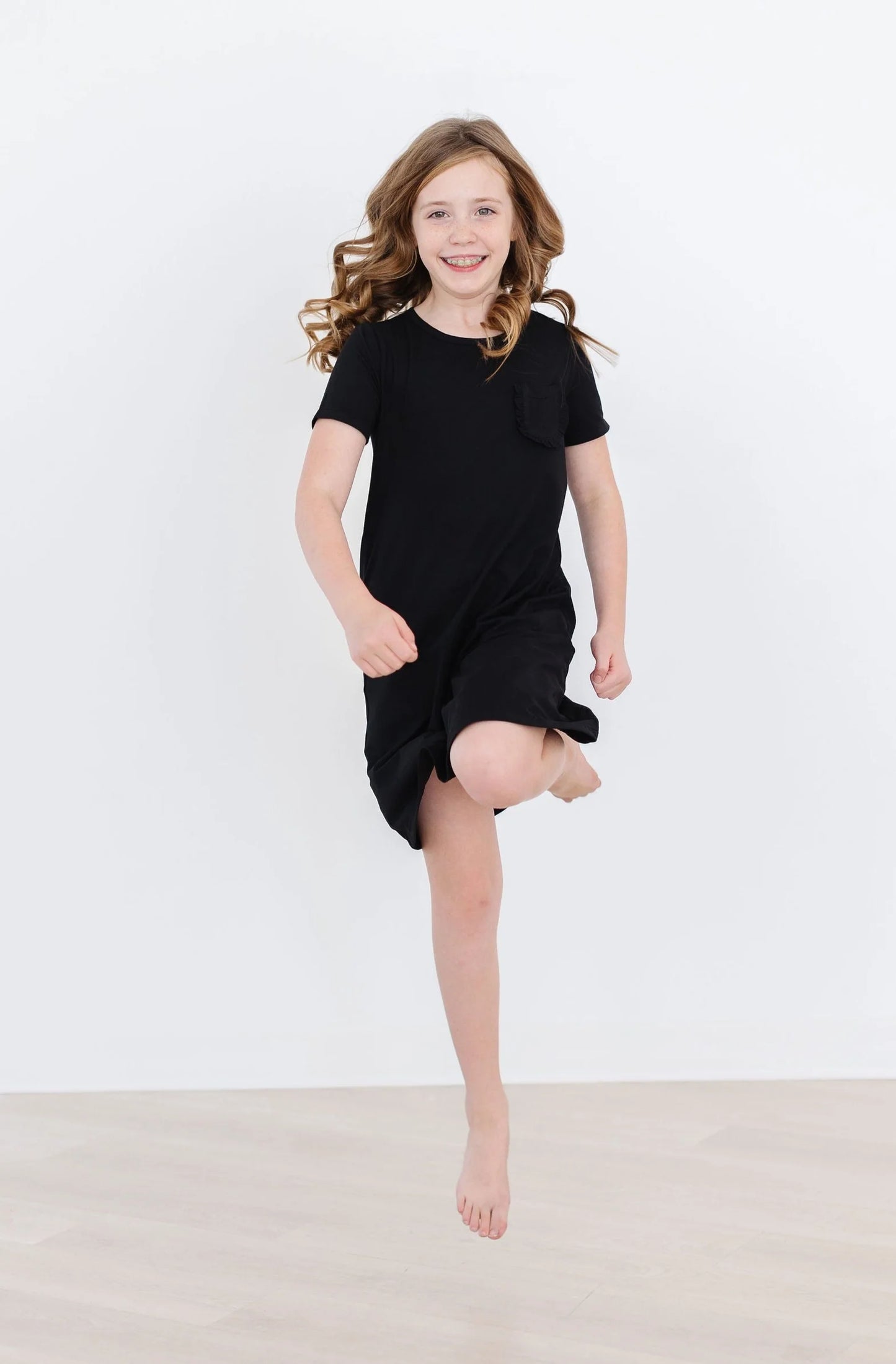 Black T-Shirt Pocket Dress