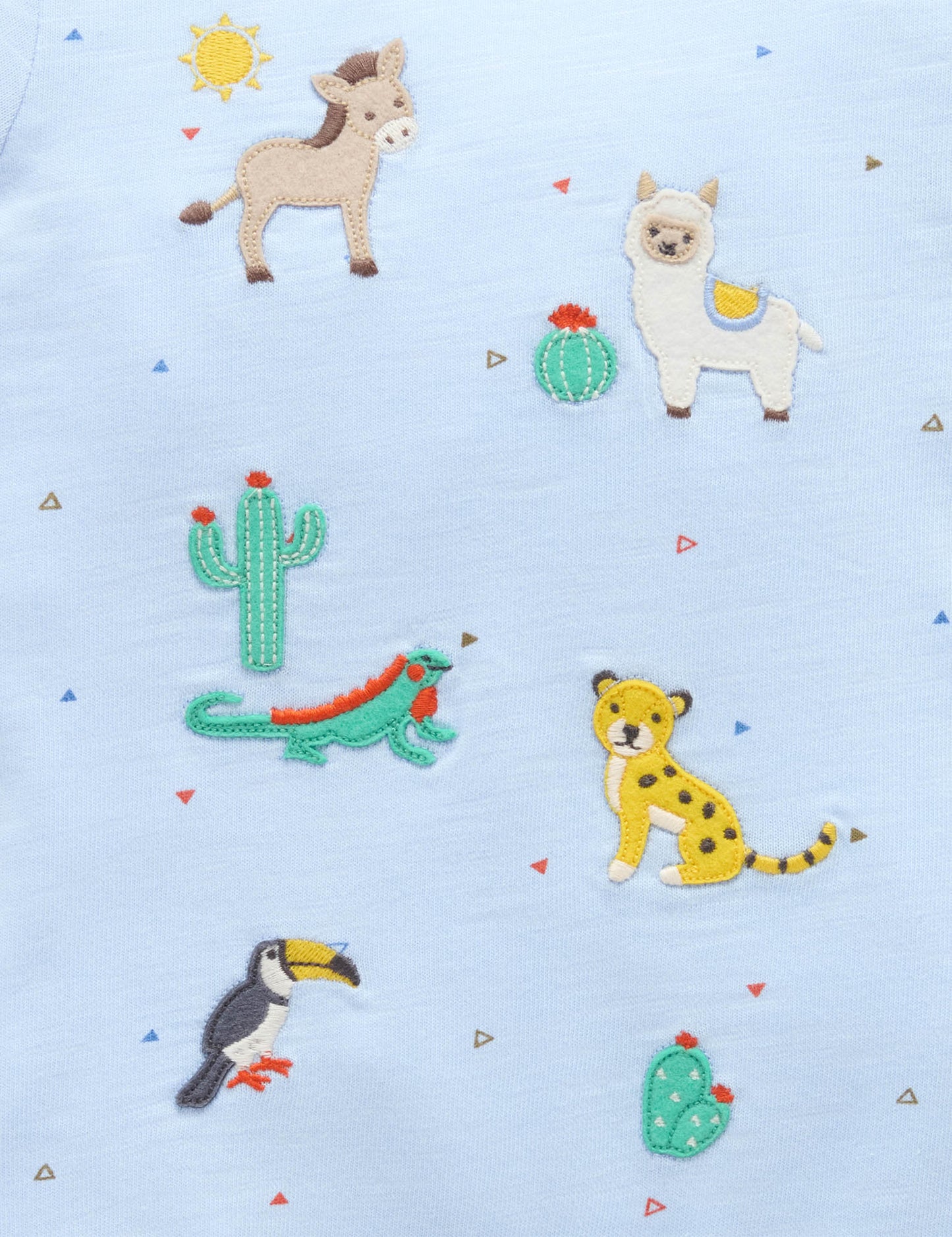 Animal Fiesta Short Growsuit | Blue