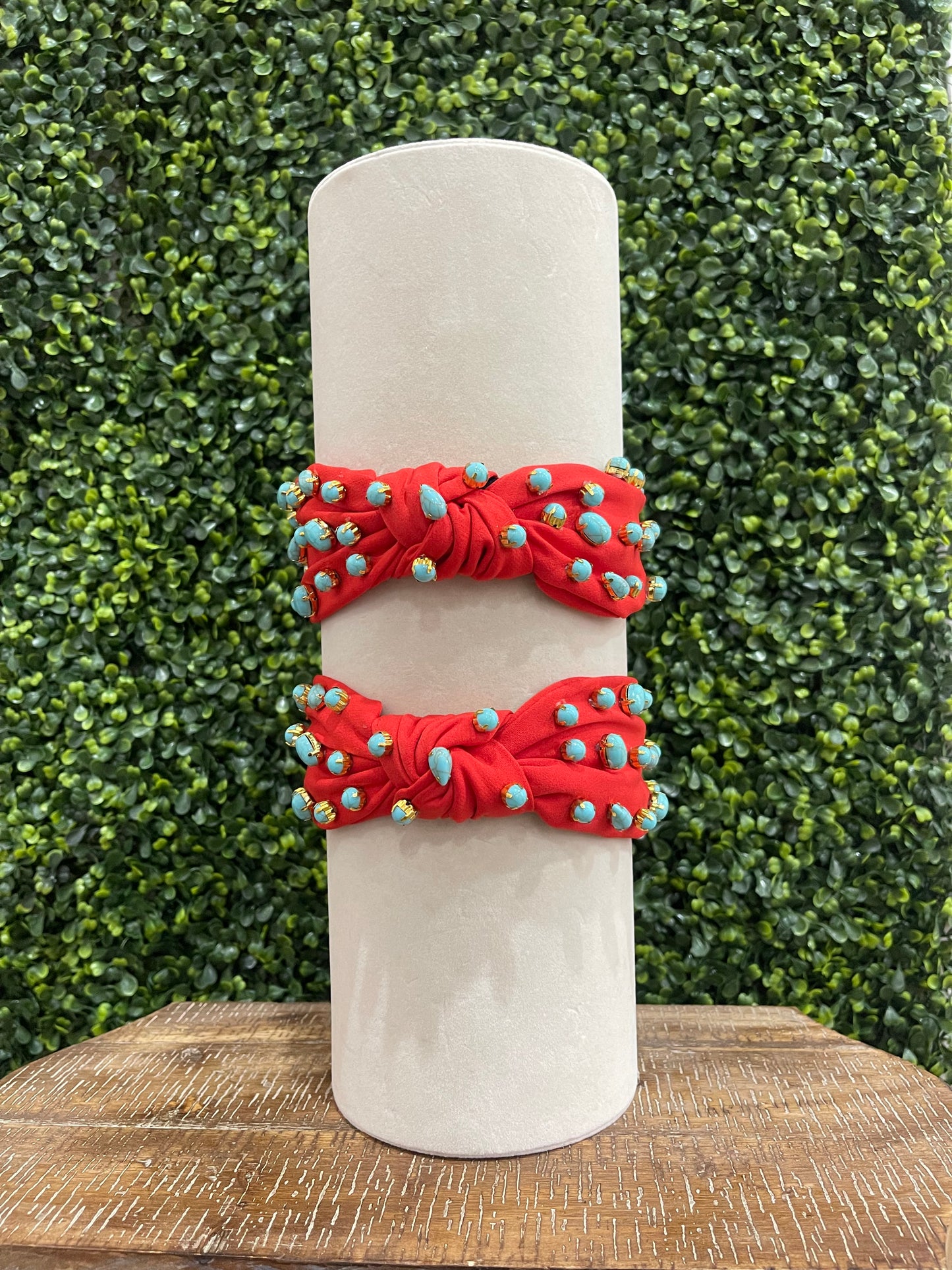 Red & Turquoise Stone Headband
