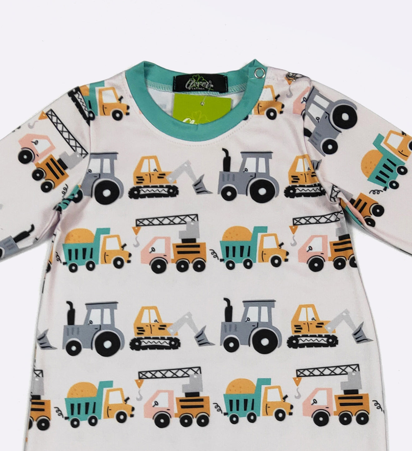 Mighty Machines Long Sleeve Romper