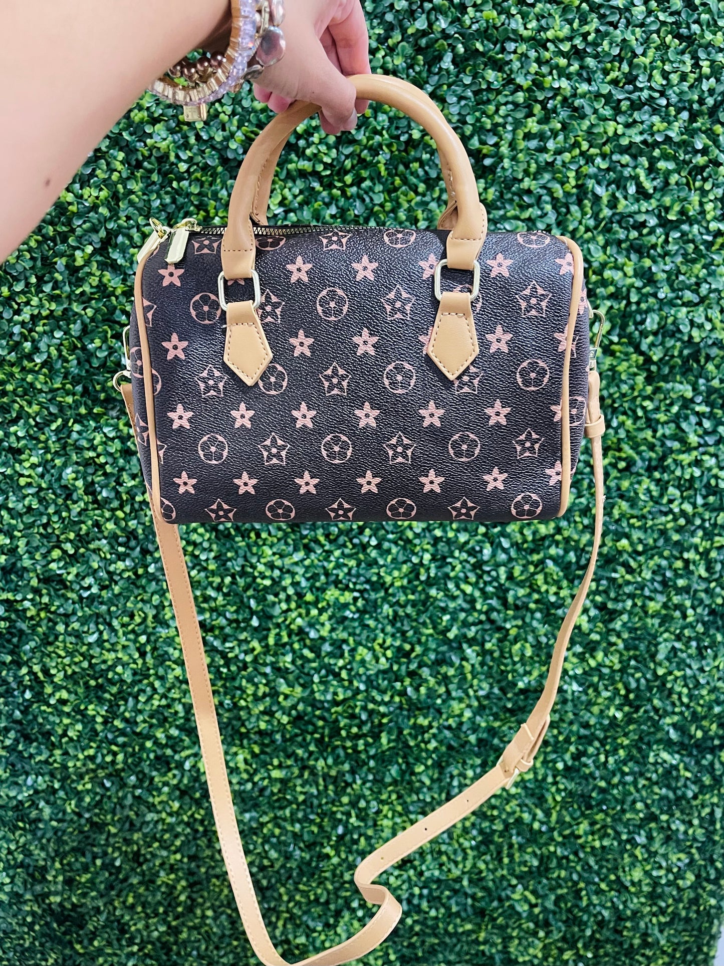 Brown Barrel Bag