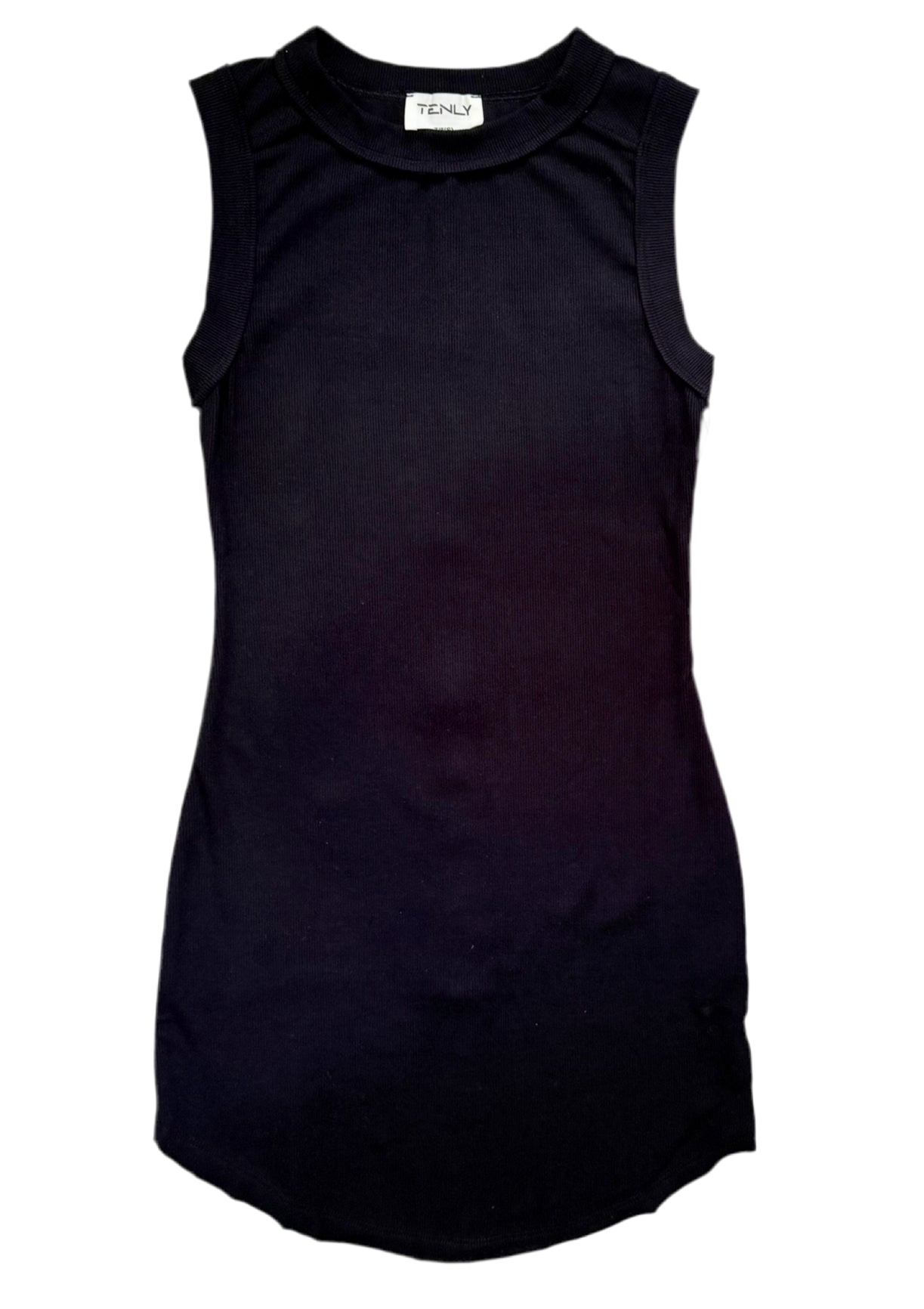 Ribbed Exposed Seam Dress | Black
