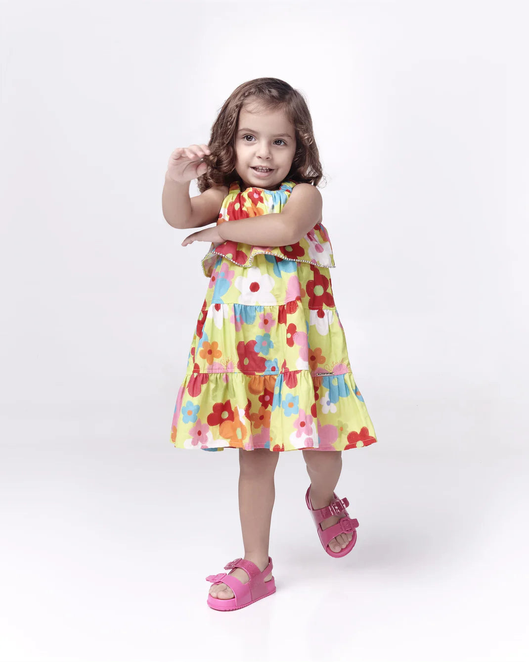 Mini Cozy Sandal | Pink Glitter (RUN SMALL)