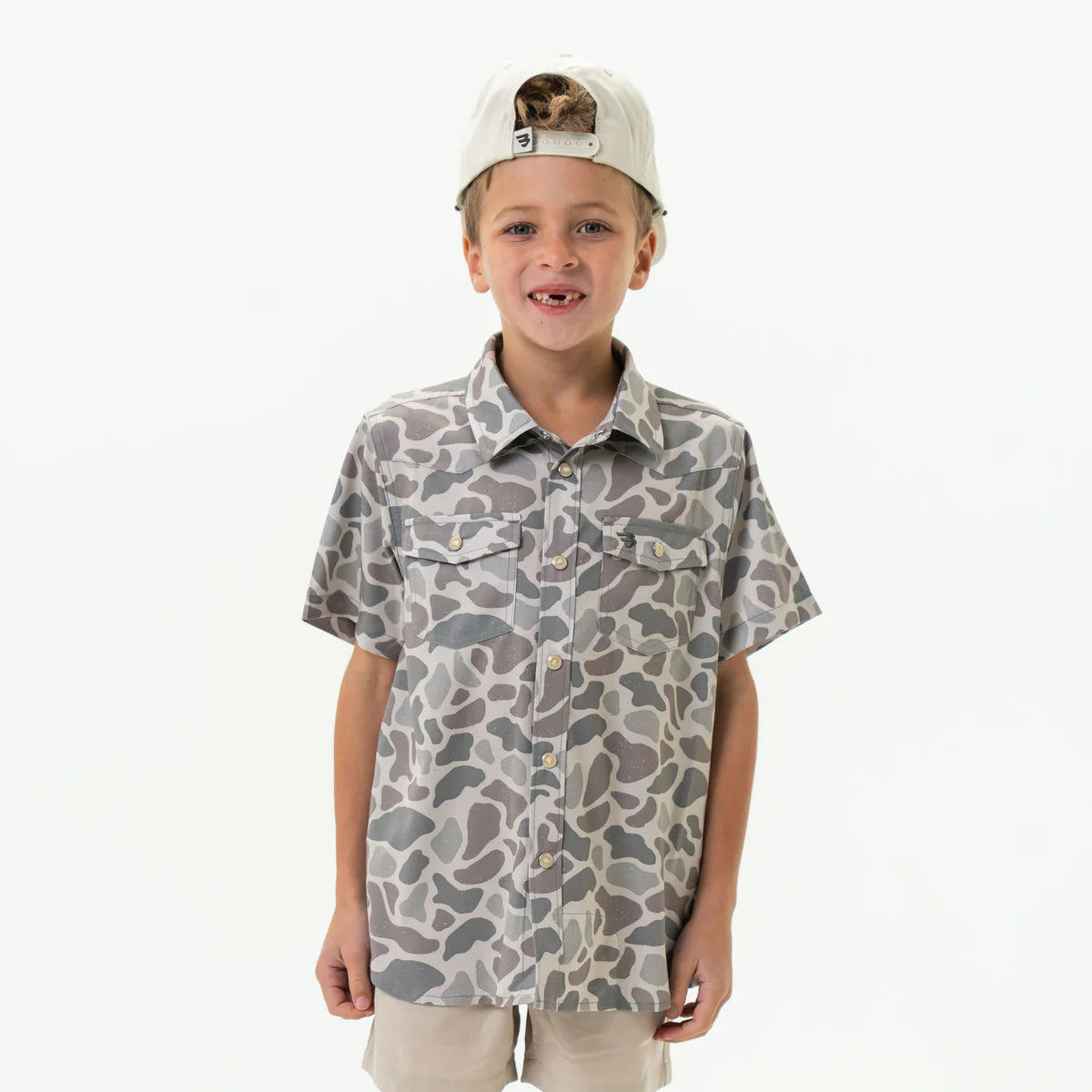 Youth Performance Button Up | Classic Deer Camo