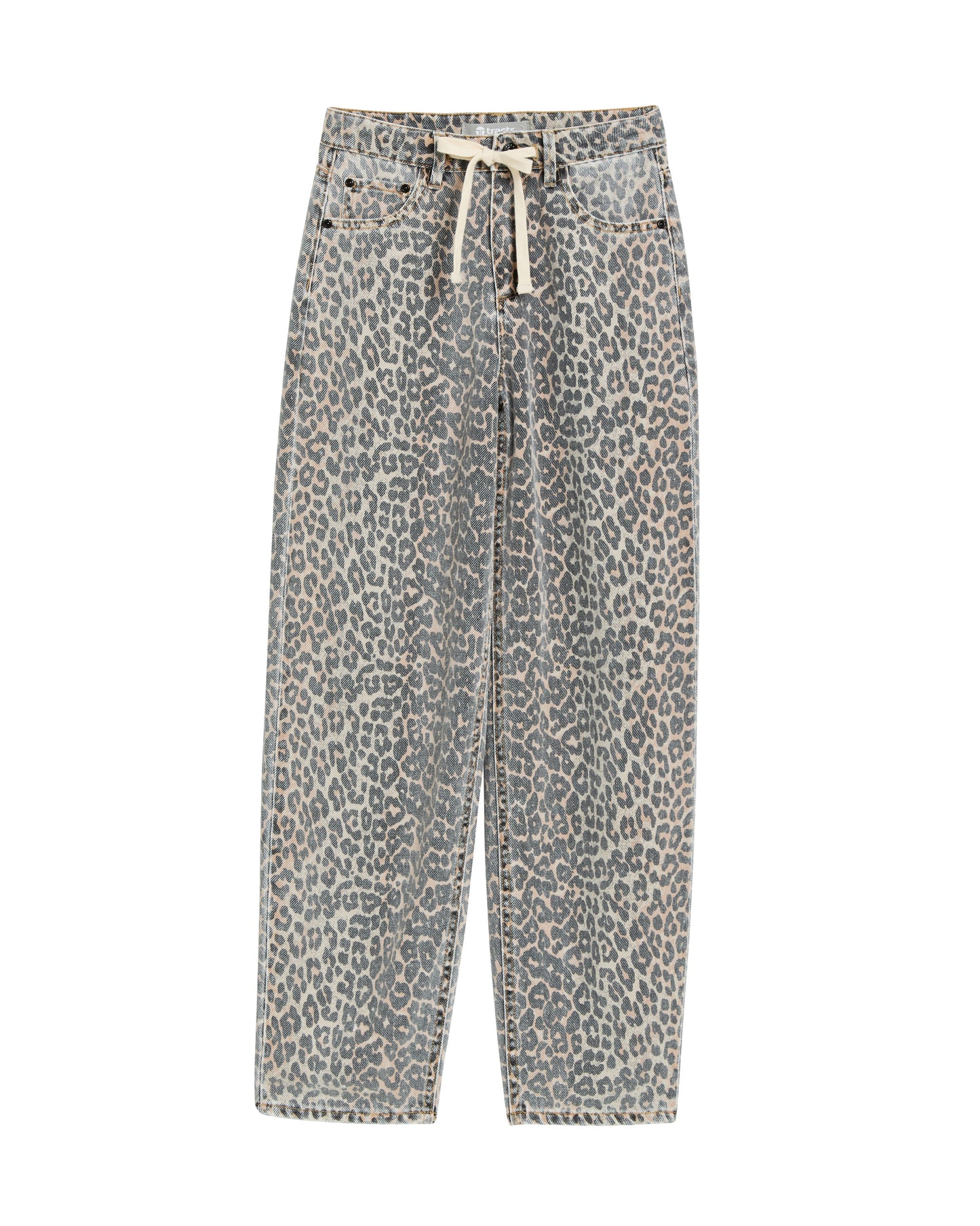 Leopard Slight Barrel Drawstring Pants