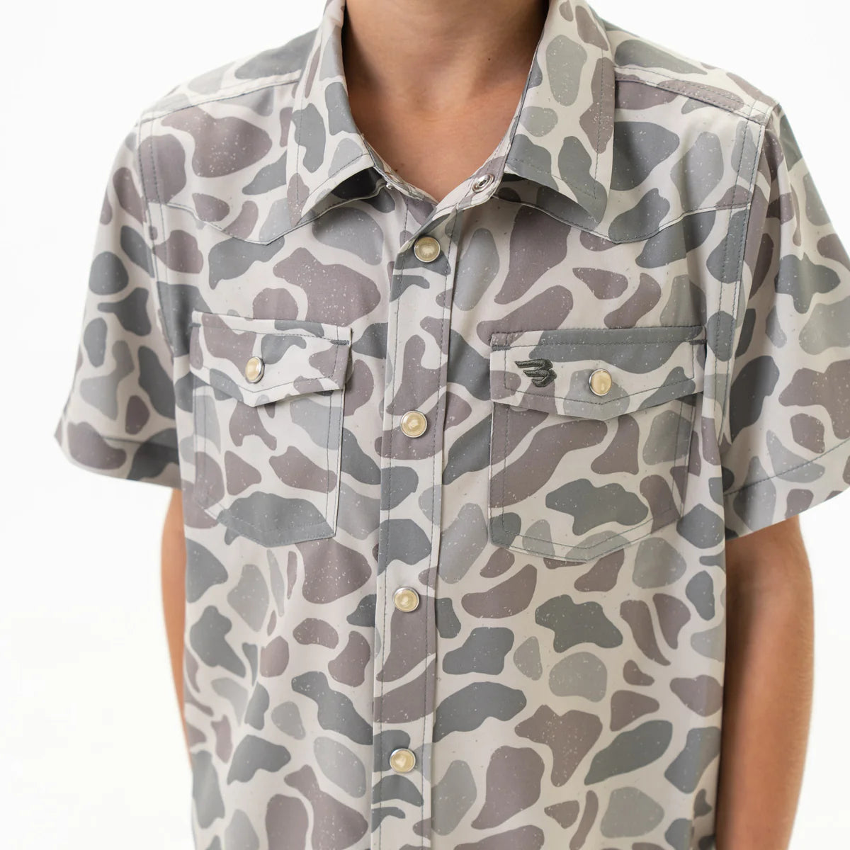 Youth Performance Button Up | Classic Deer Camo