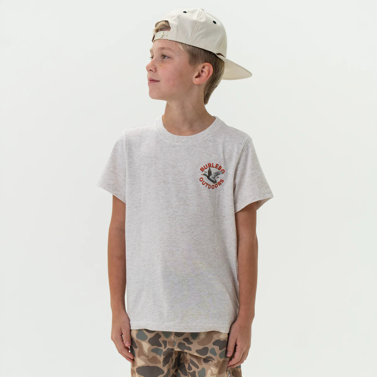 Youth Tee | Old School Duck Hunt | Heather Oatmeal