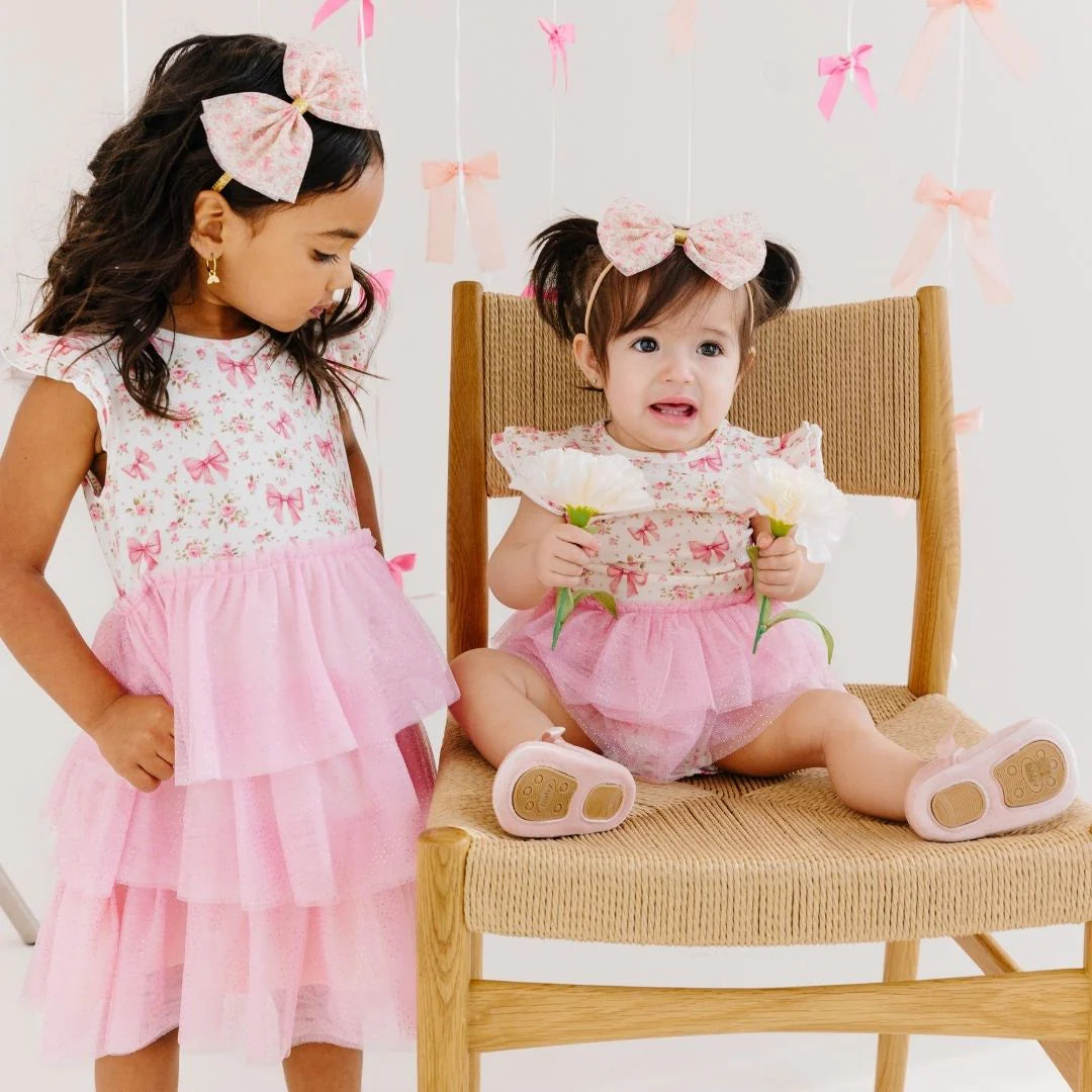 Ditsy Floral Tulle Bow Headband