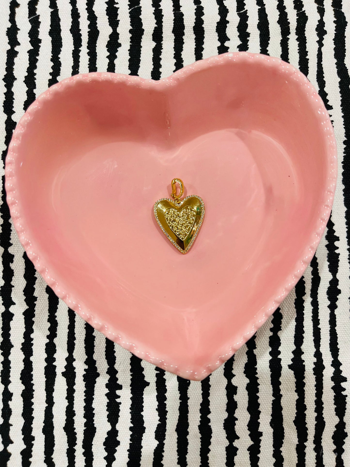 Large Layered Heart Charm