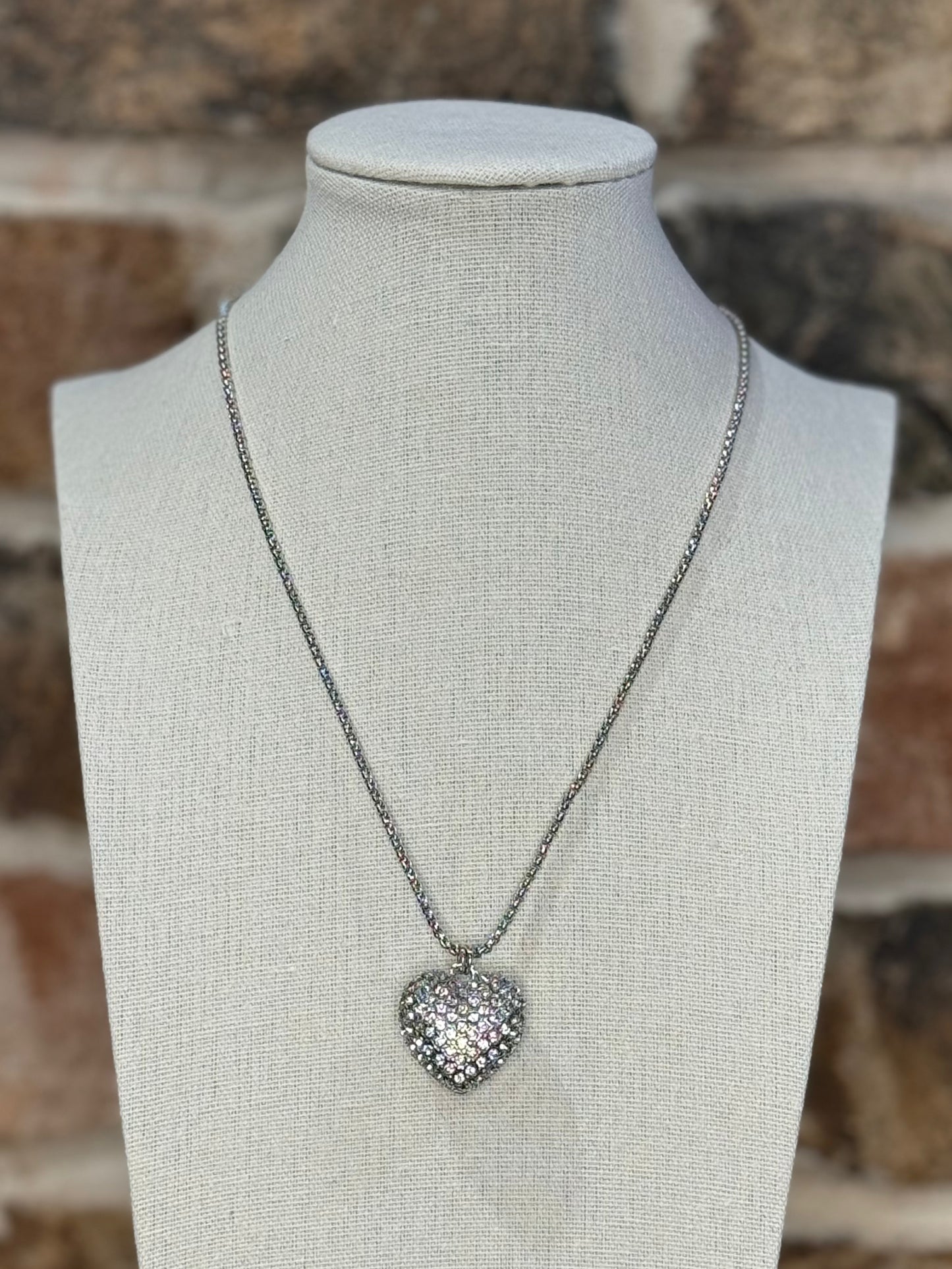 Heart Pendant + Heart Stud Earrings