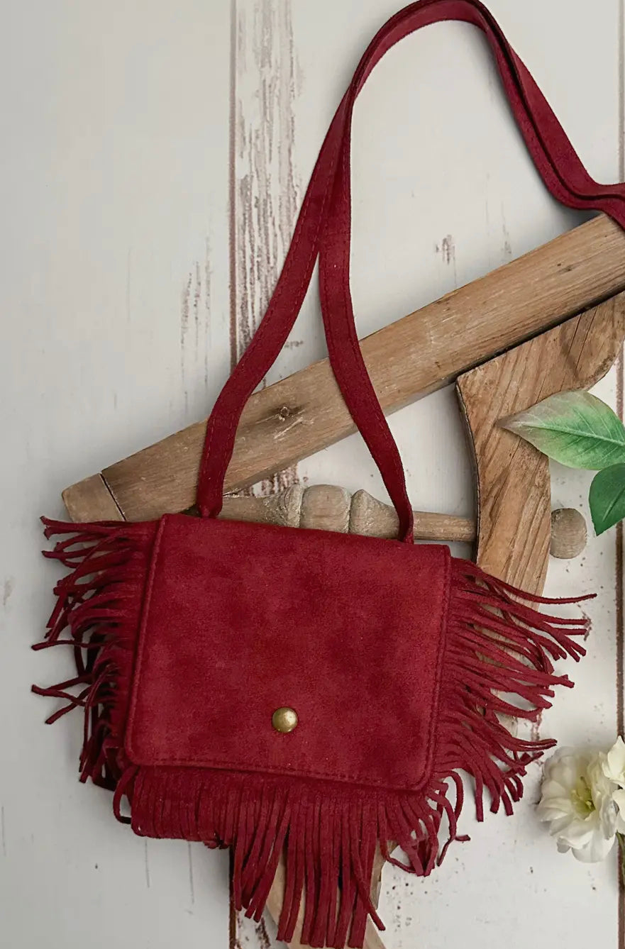 Suede Fringe Purse - 2 Colors