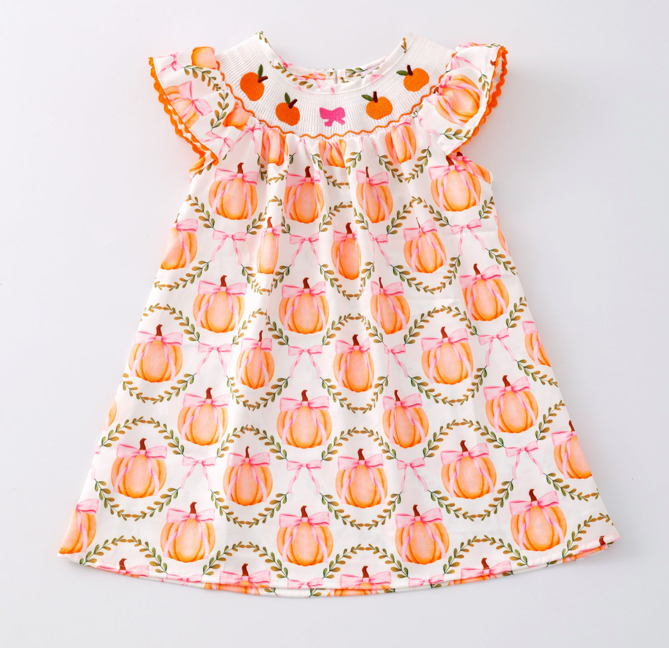 Pumpkin Season Smocked Dress