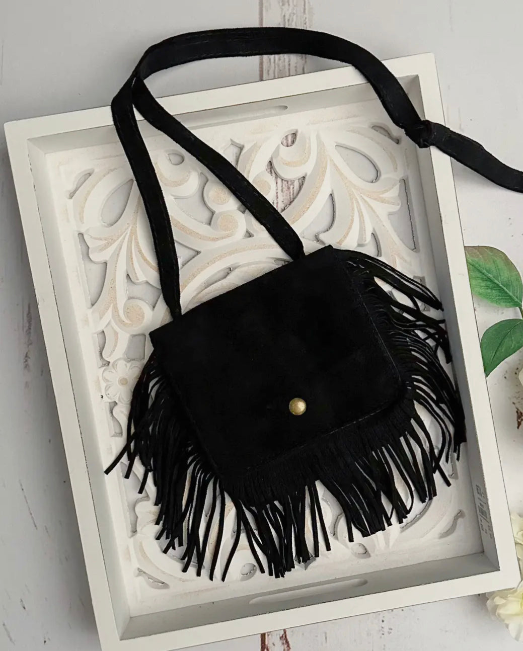 Suede Fringe Purse - 2 Colors
