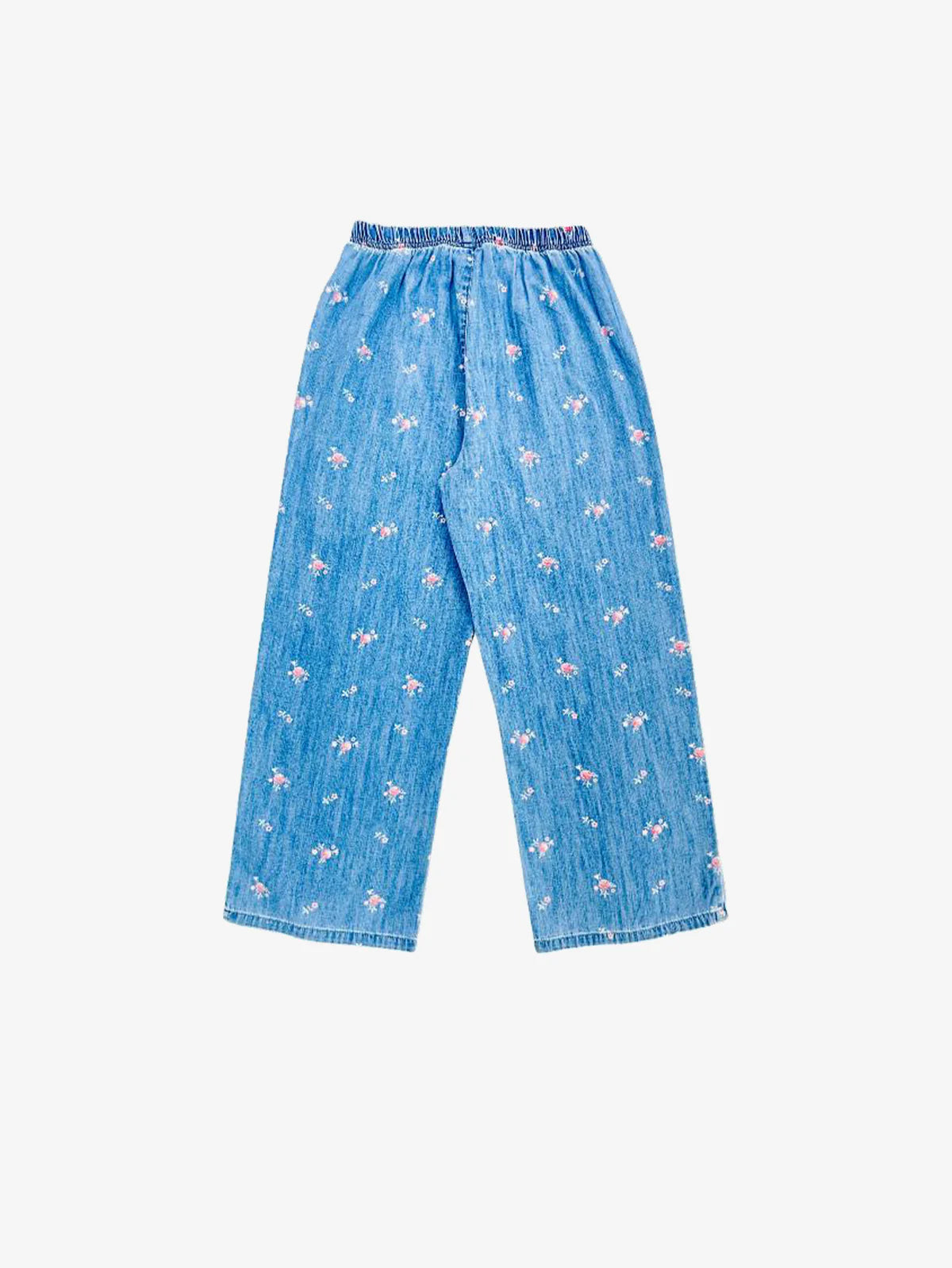 Spring Flowers Culottes Pants | Denim