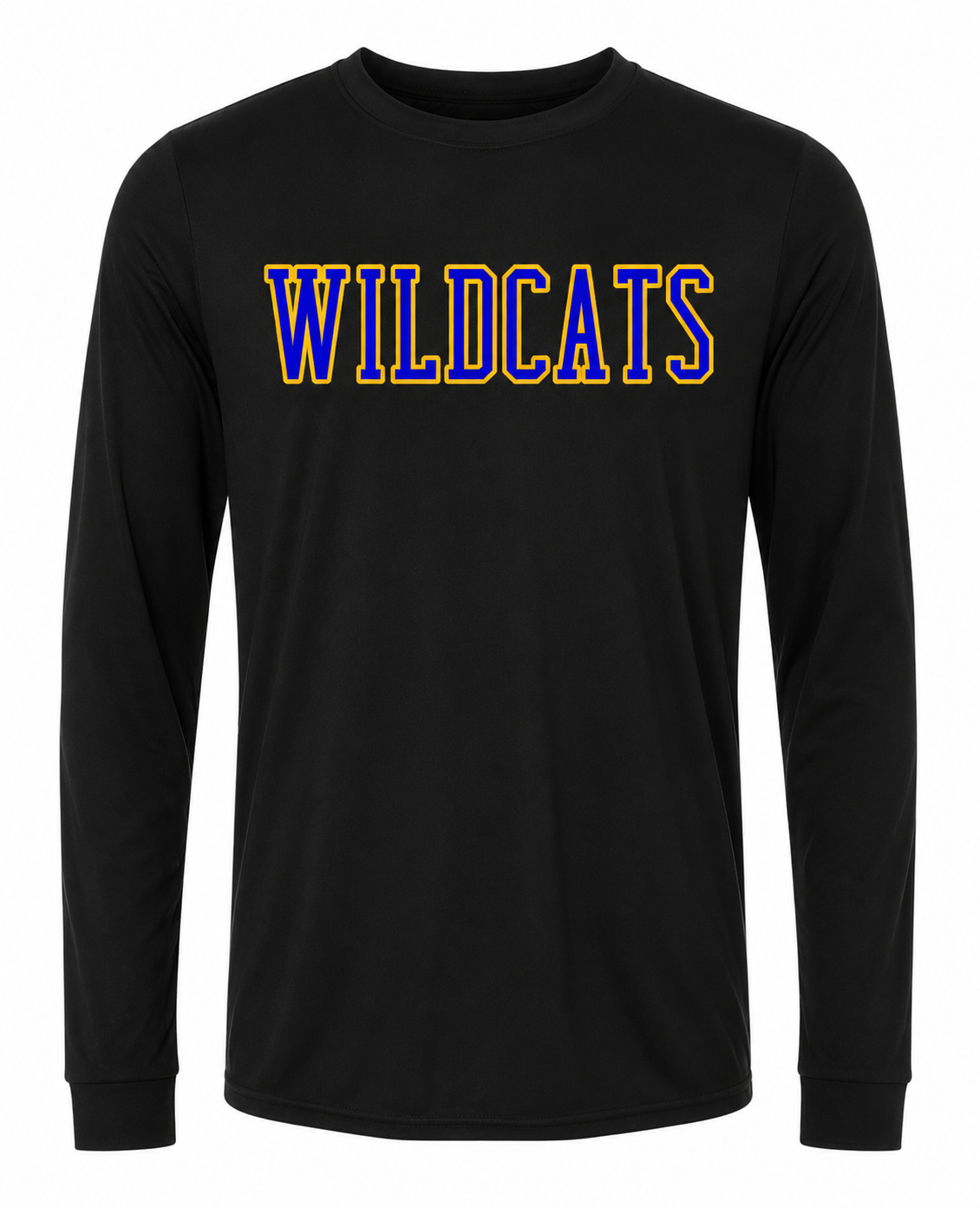Wildcat Long Sleeve Dri-Fit Shirt | Black/Gold/Blue