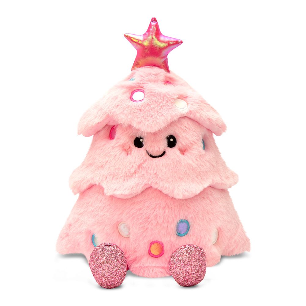 Glitter Pink Christmas Tree Plush