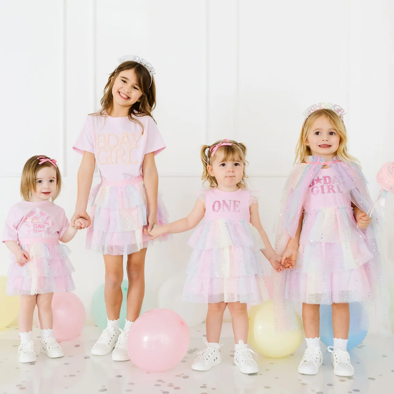 First Birthday Fairy Dust Short Sleeve Tutu Dress