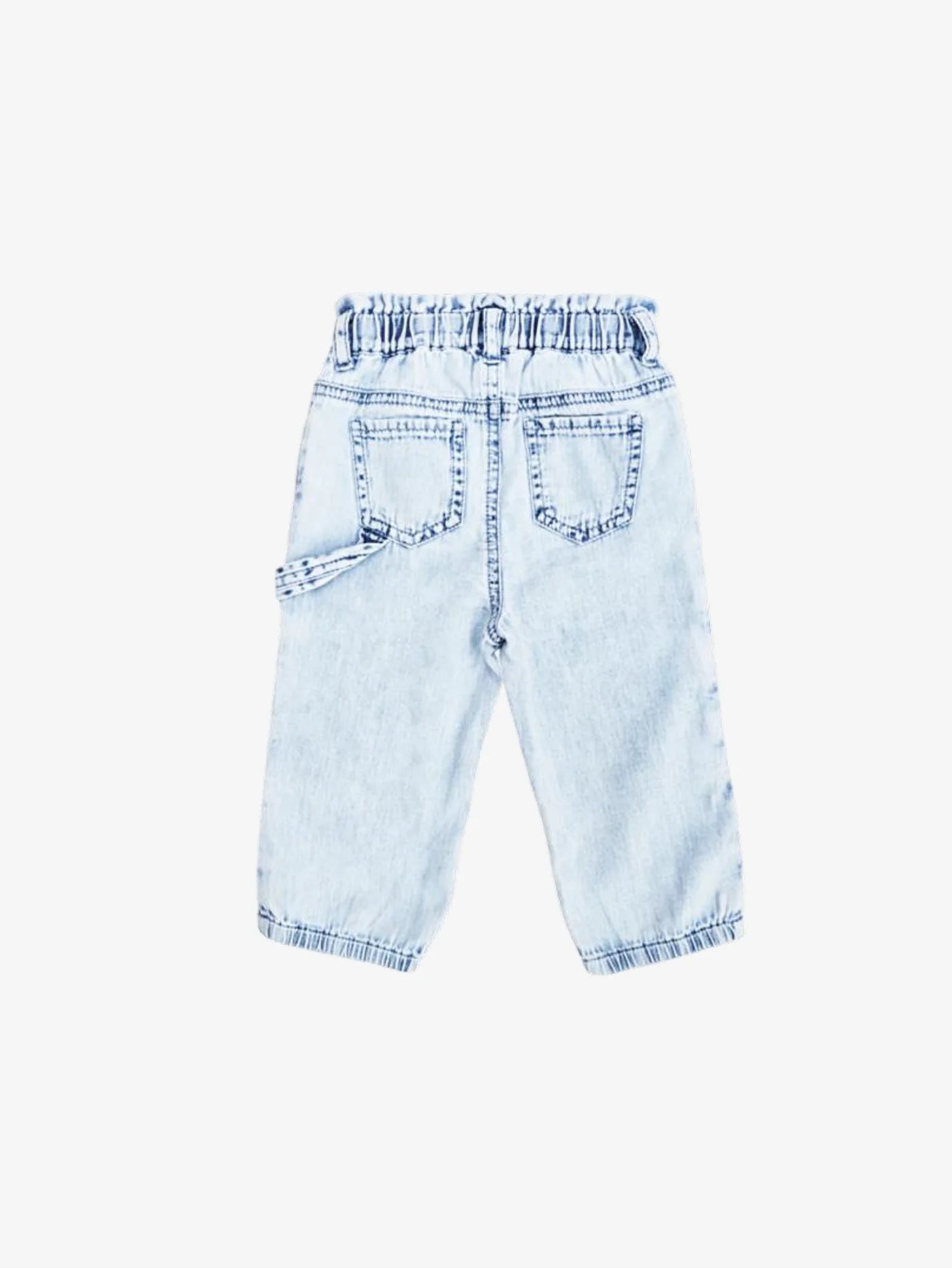 Flower Embroidered Patch Joggers | Denim