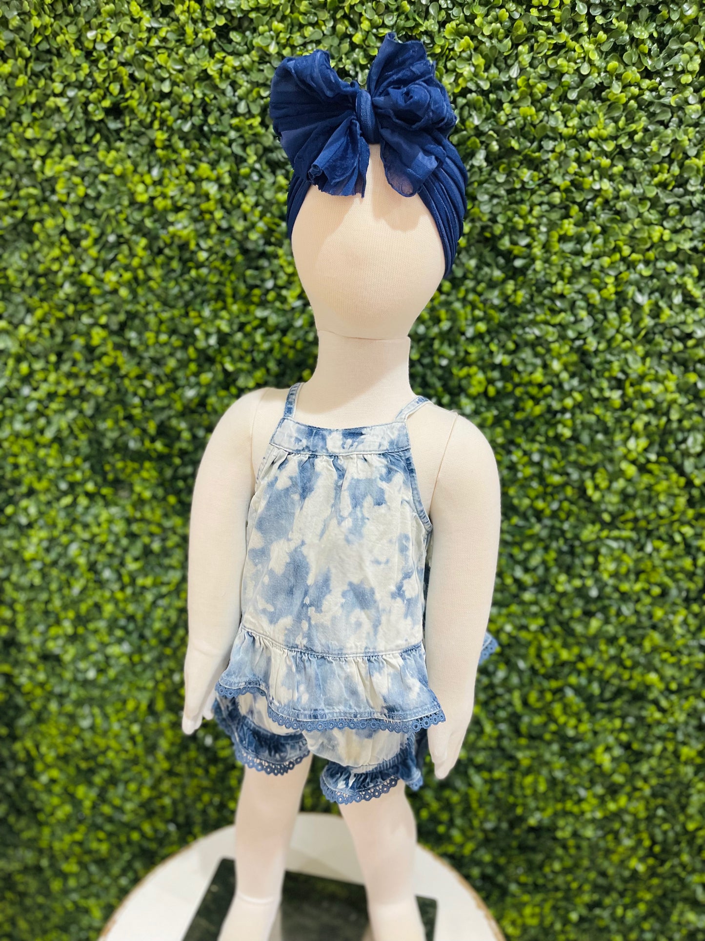 Tullia Open Back Bloomer Set | Denim