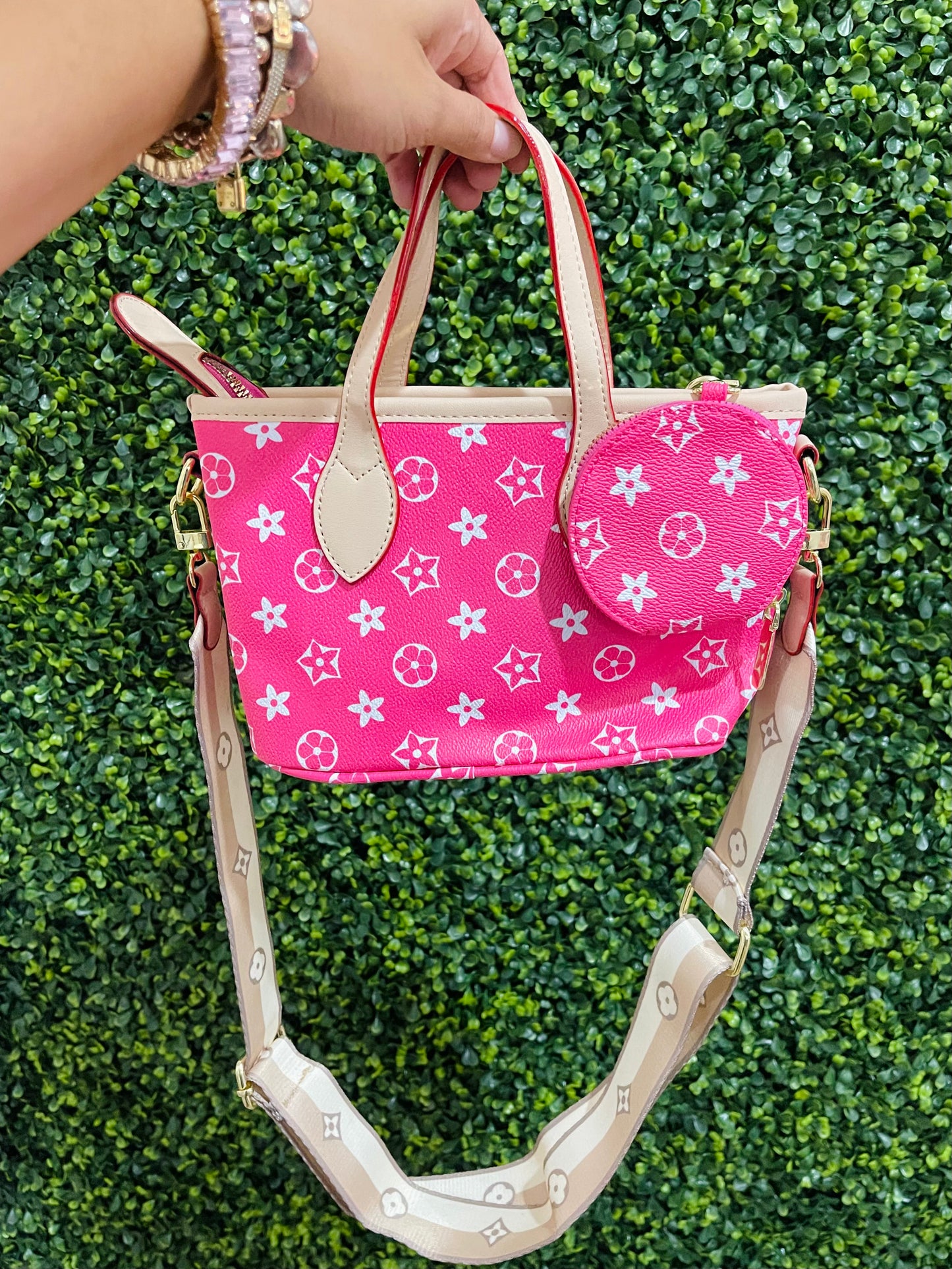 Large Hot Pink Crossbody