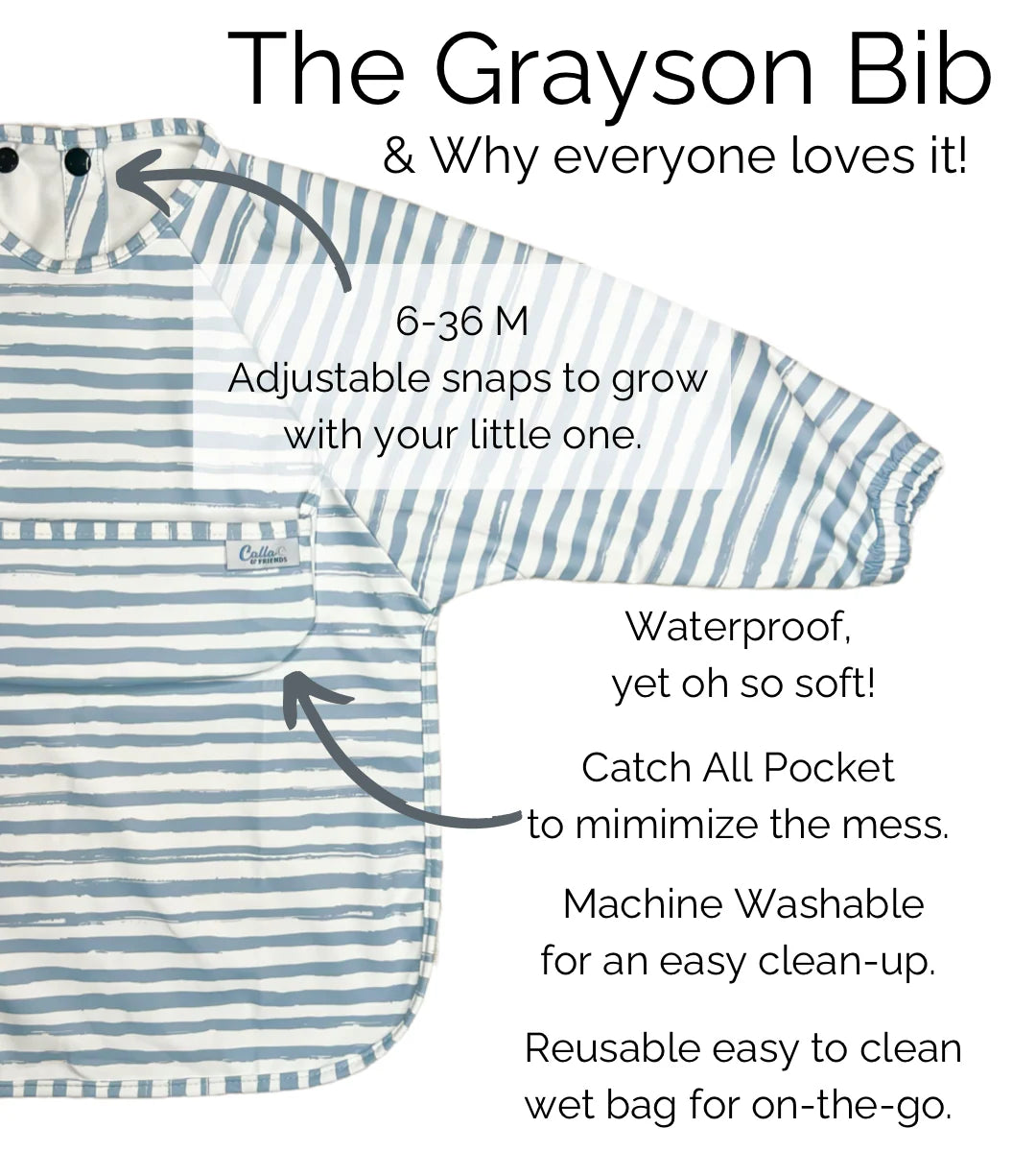 The Grayson Long Sleeve Bib | Blossom