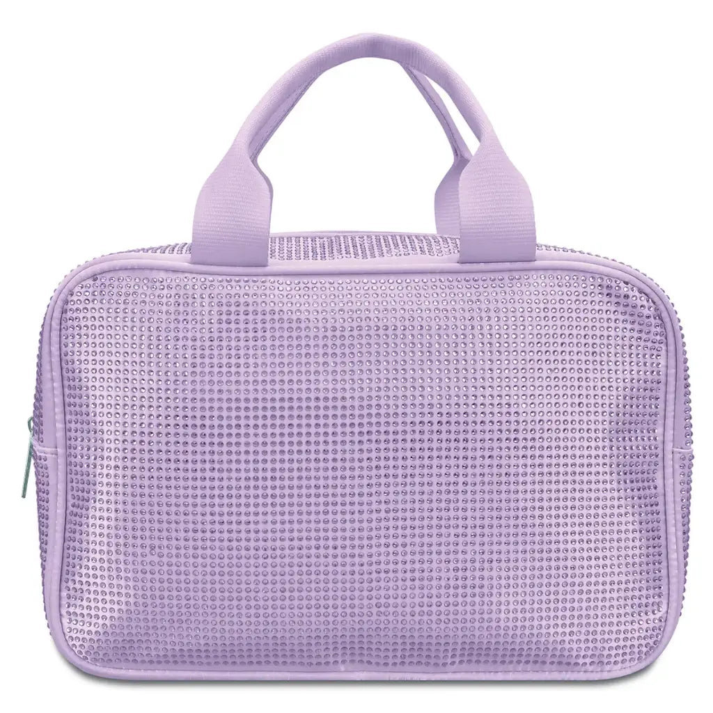 Rhinestone Cosmetic Bag | Lavender