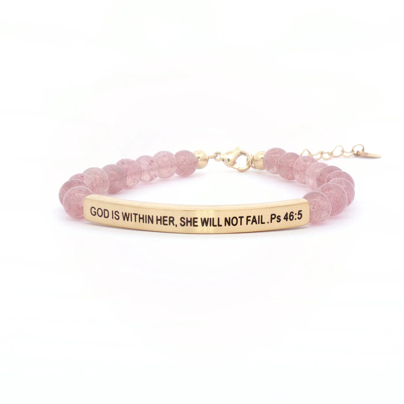 God Is Within Her She Will Not Fail | Pink Quartz