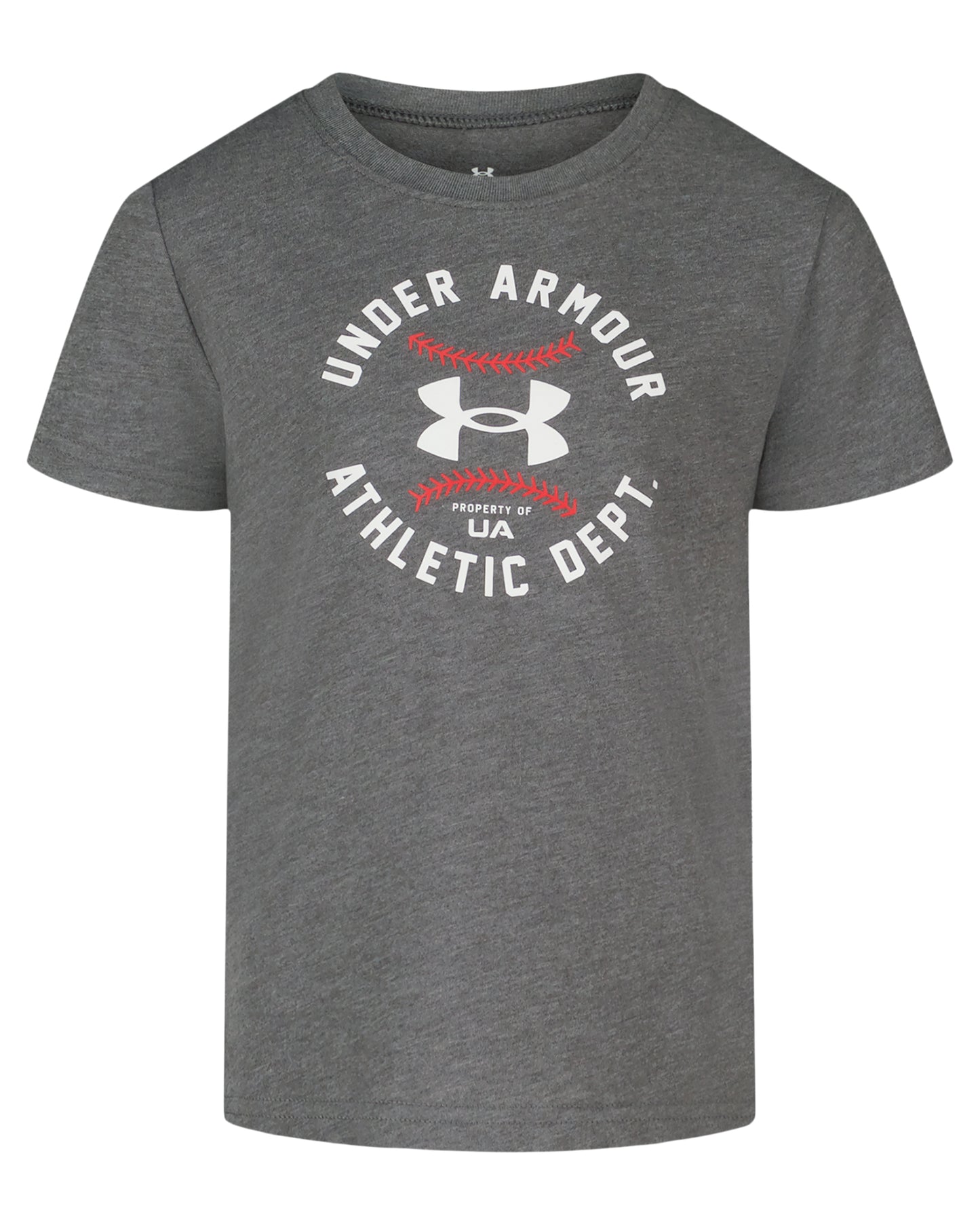 UA Youth Athletic Dept. Baseball Tee | Castlerock Grey