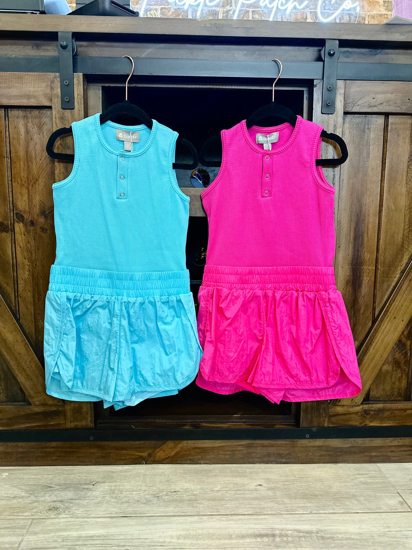Ribbed Tank + Activewear Shorts Romper