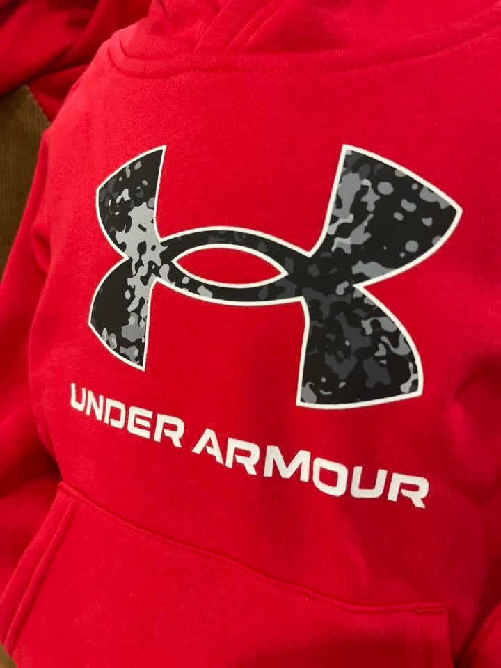 UA Digital Logo Hoodie | Red 4-7