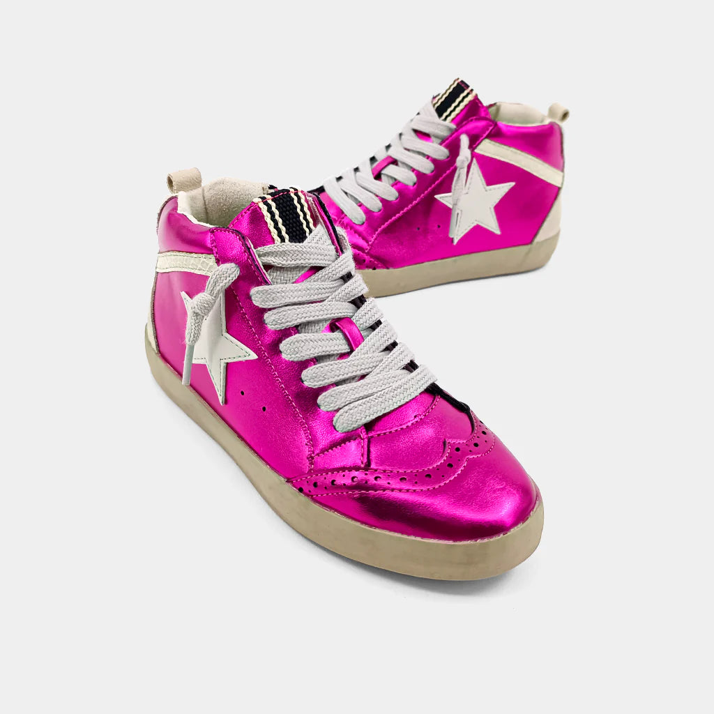Paulina Metallic Pink Hi-Top