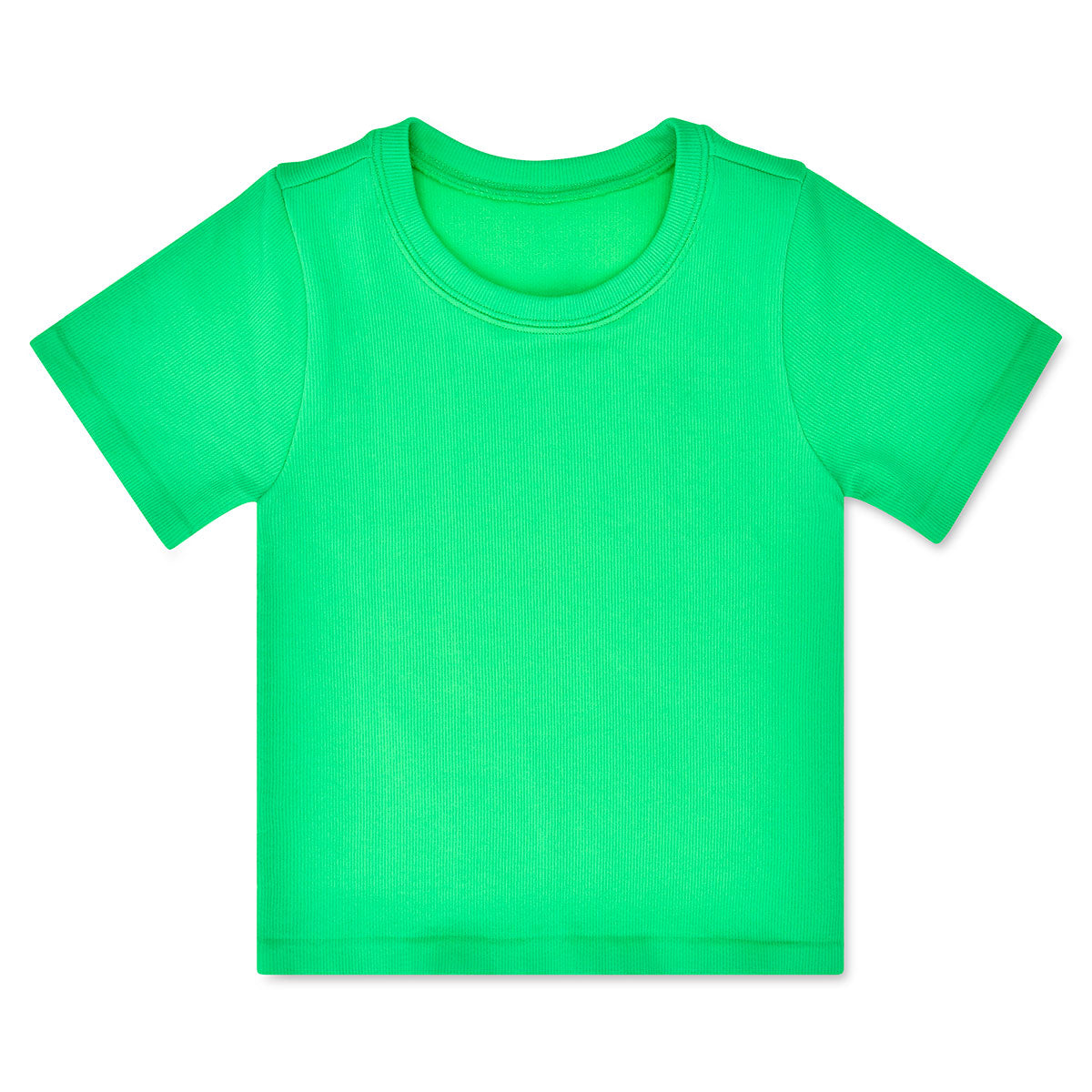 Ribbed Short Sleeve Shirt | Glam Green