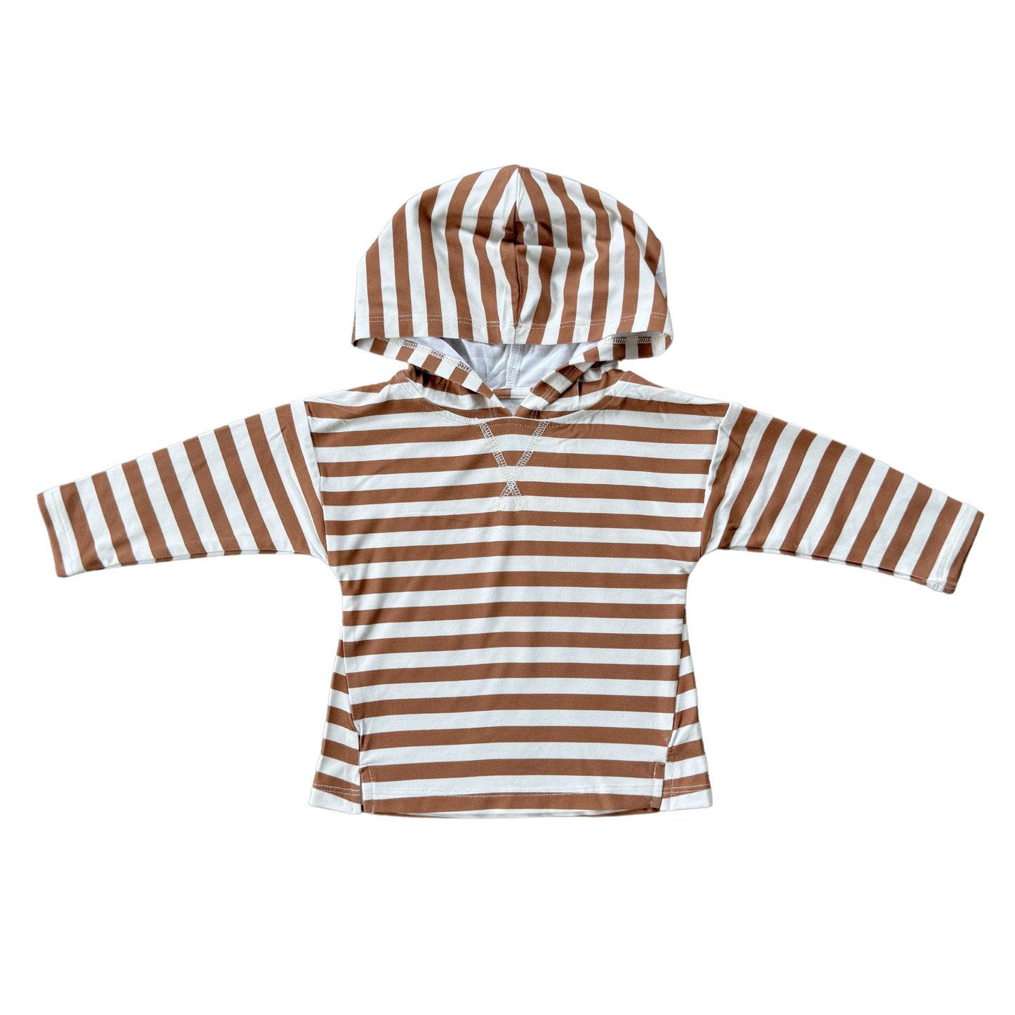 Caramel Stripe Jersey Hoodie