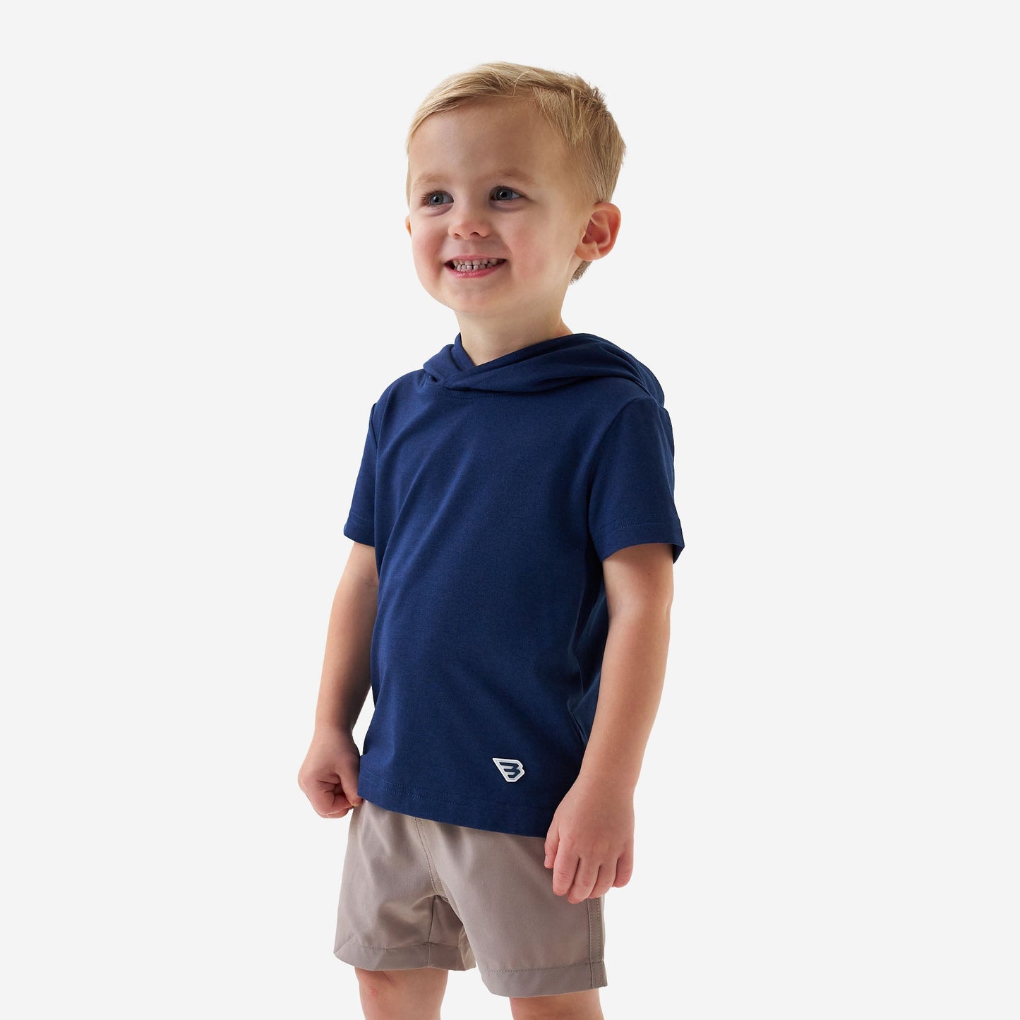 Youth Short Sleeve Performance Hoodie | Navy