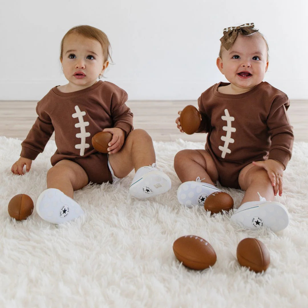 Football Lace Patch Romper