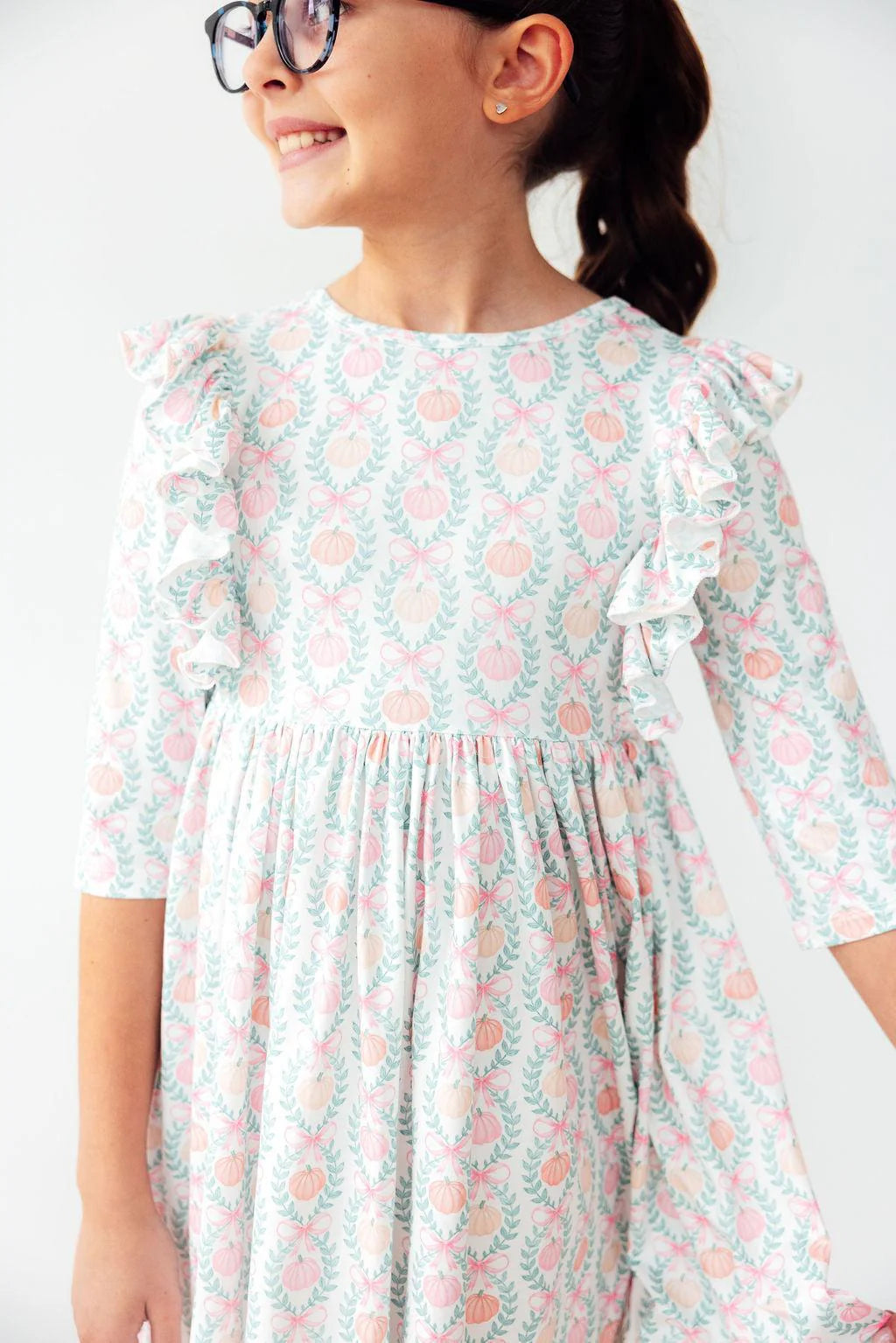 Pumpkin Kisses & Harvest Wishes Ruffle Dress