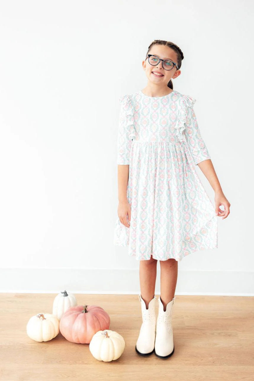 Pumpkin Kisses & Harvest Wishes Ruffle Dress