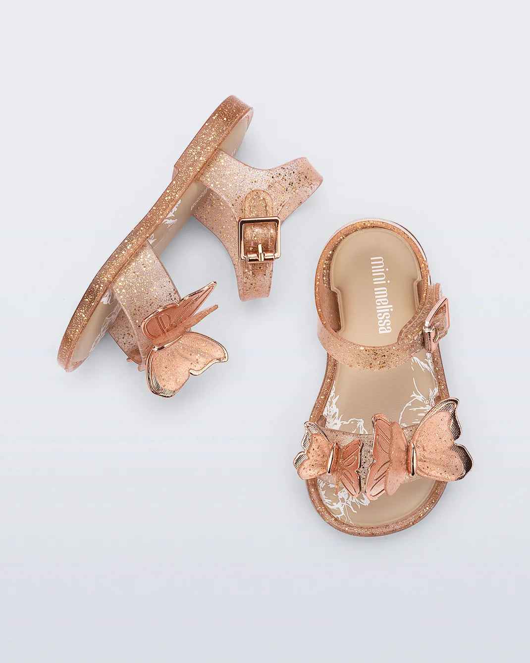 Butterfly Sandal Baby | Beige Glitter