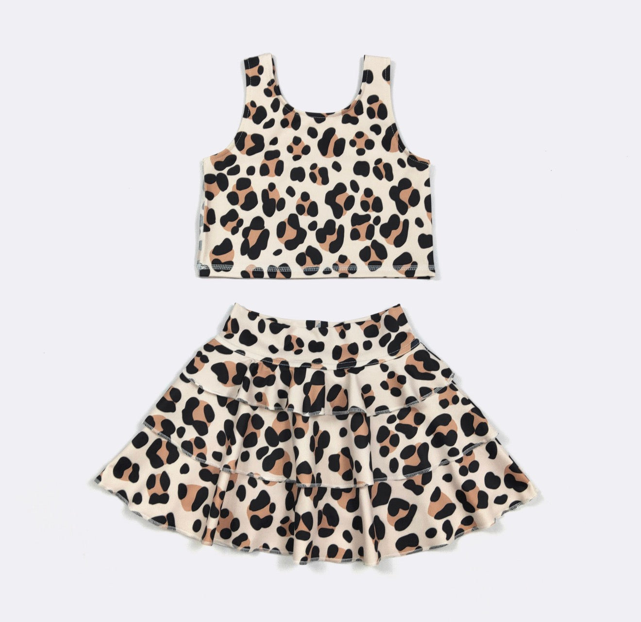 Leopard Girls Skort Set