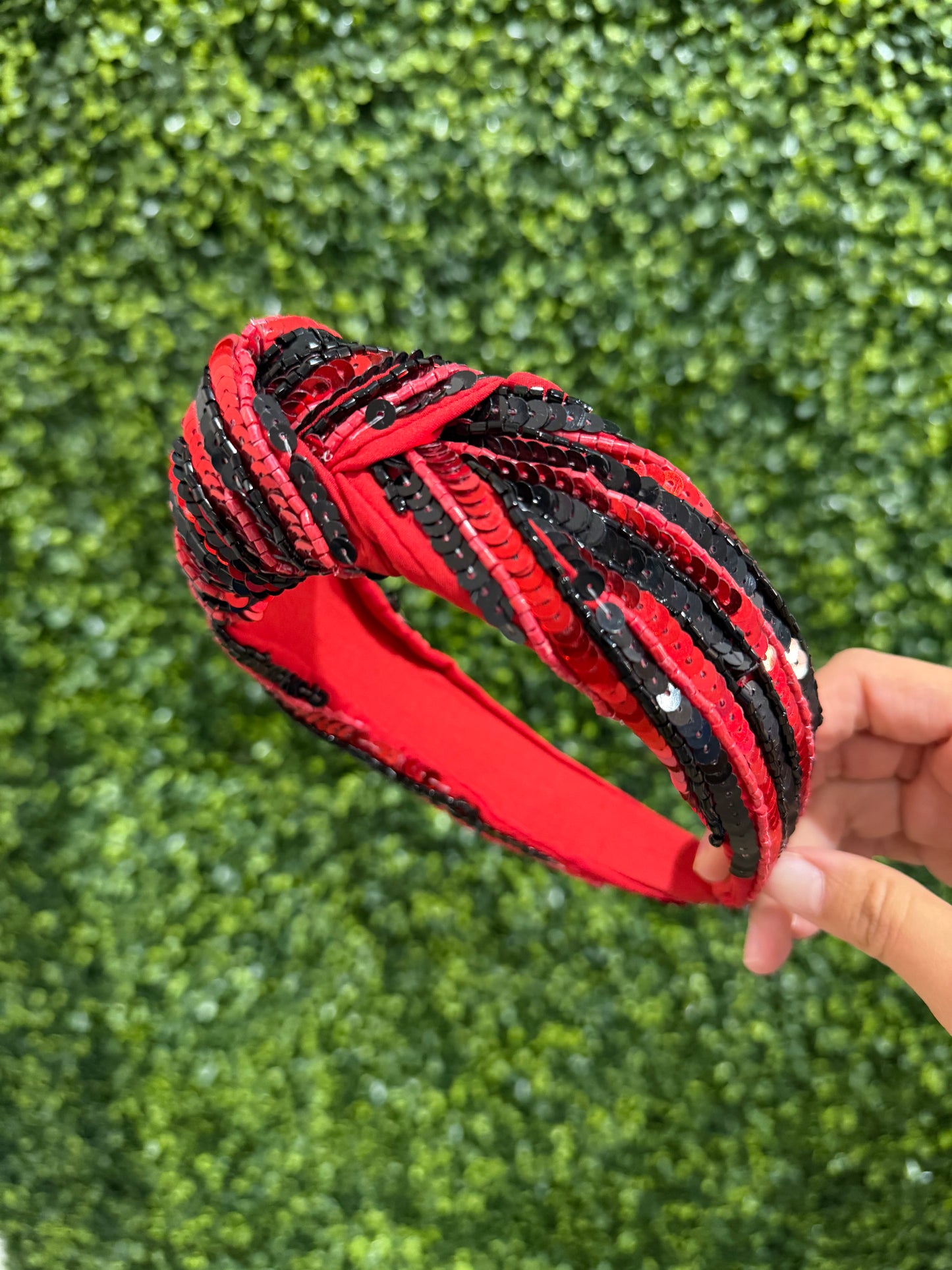 Red/Black Sequin Headband